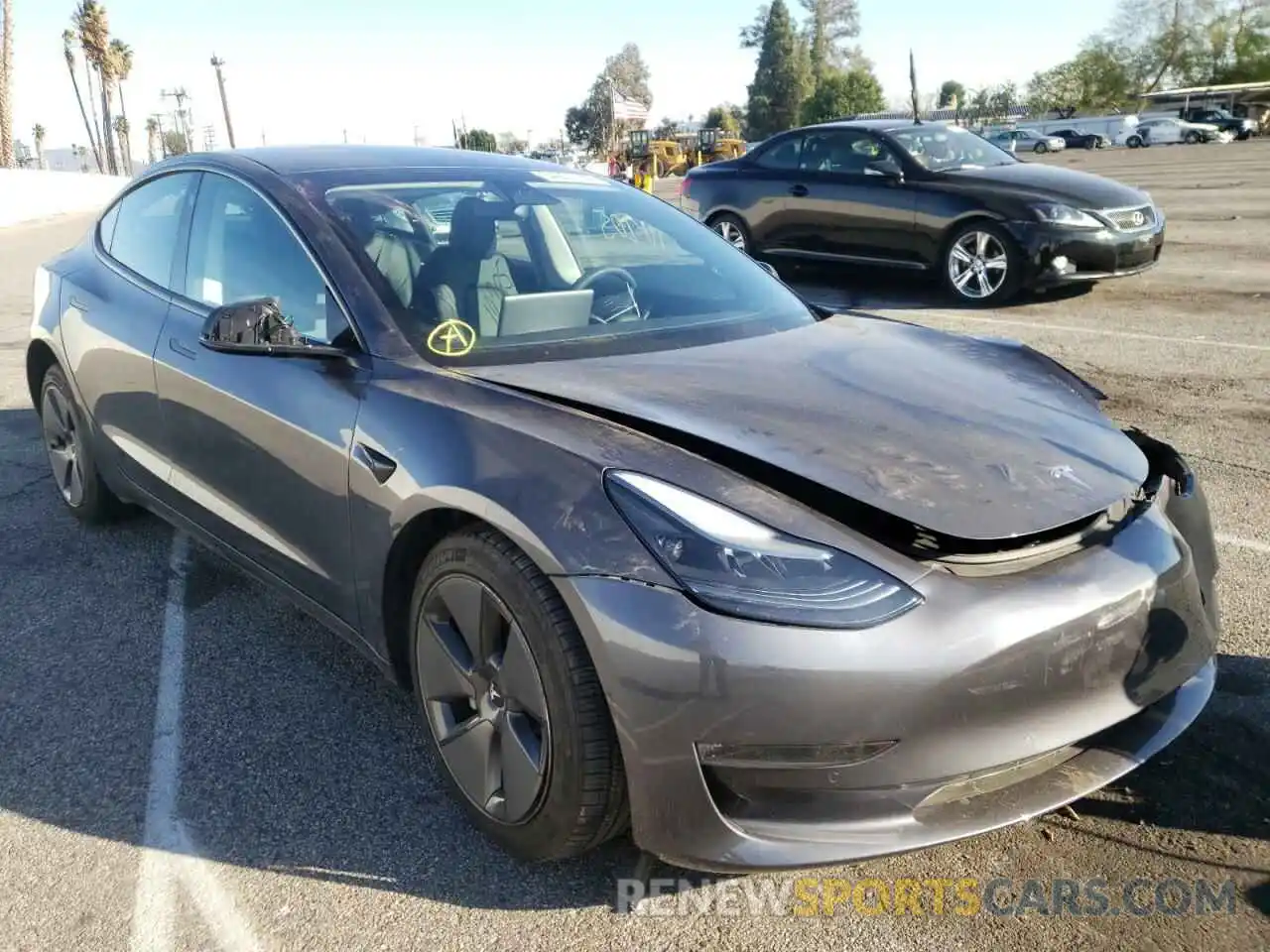 1 Photograph of a damaged car 5YJ3E1EB1MF937302 TESLA MODEL 3 2021