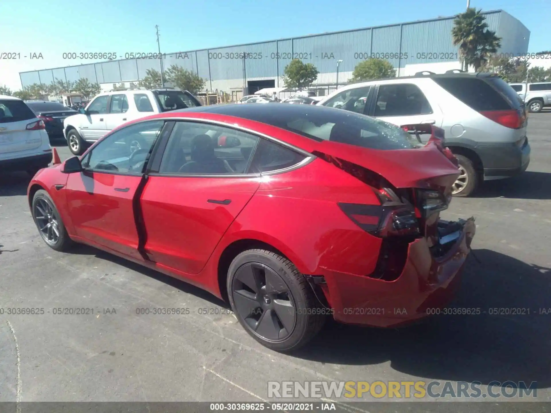 3 Photograph of a damaged car 5YJ3E1EB1MF937347 TESLA MODEL 3 2021