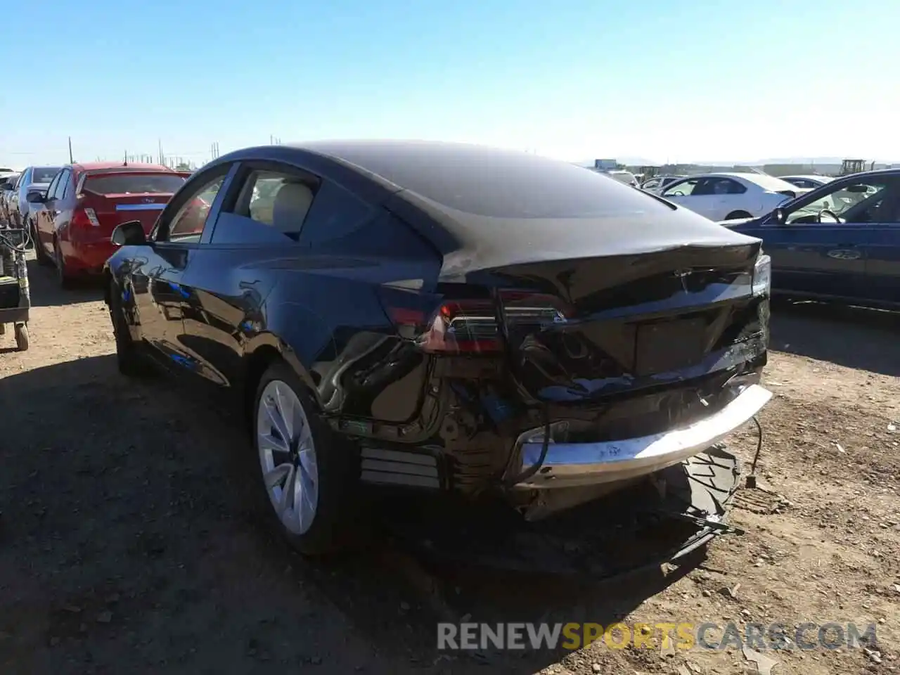 3 Photograph of a damaged car 5YJ3E1EB1MF999704 TESLA MODEL 3 2021