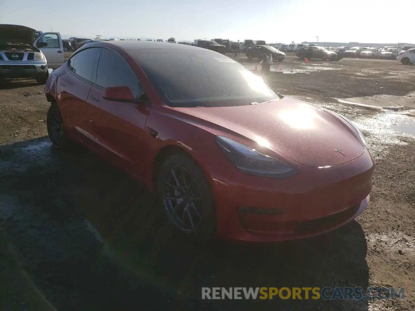 1 Фотография поврежденного автомобиля 5YJ3E1EB2MF006663 TESLA MODEL 3 2021