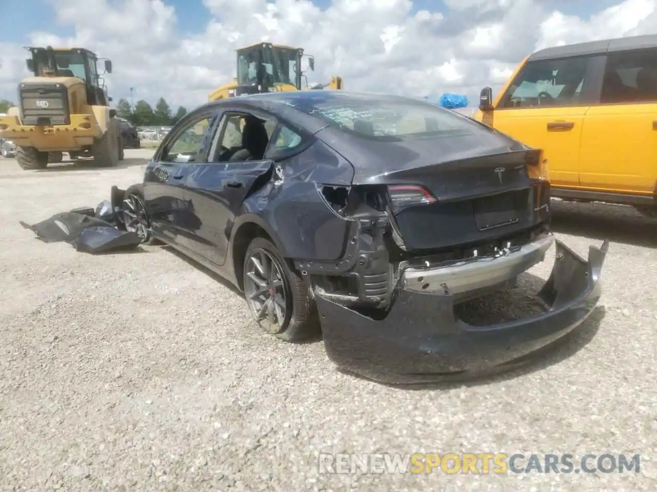 3 Photograph of a damaged car 5YJ3E1EB2MF044474 TESLA MODEL 3 2021