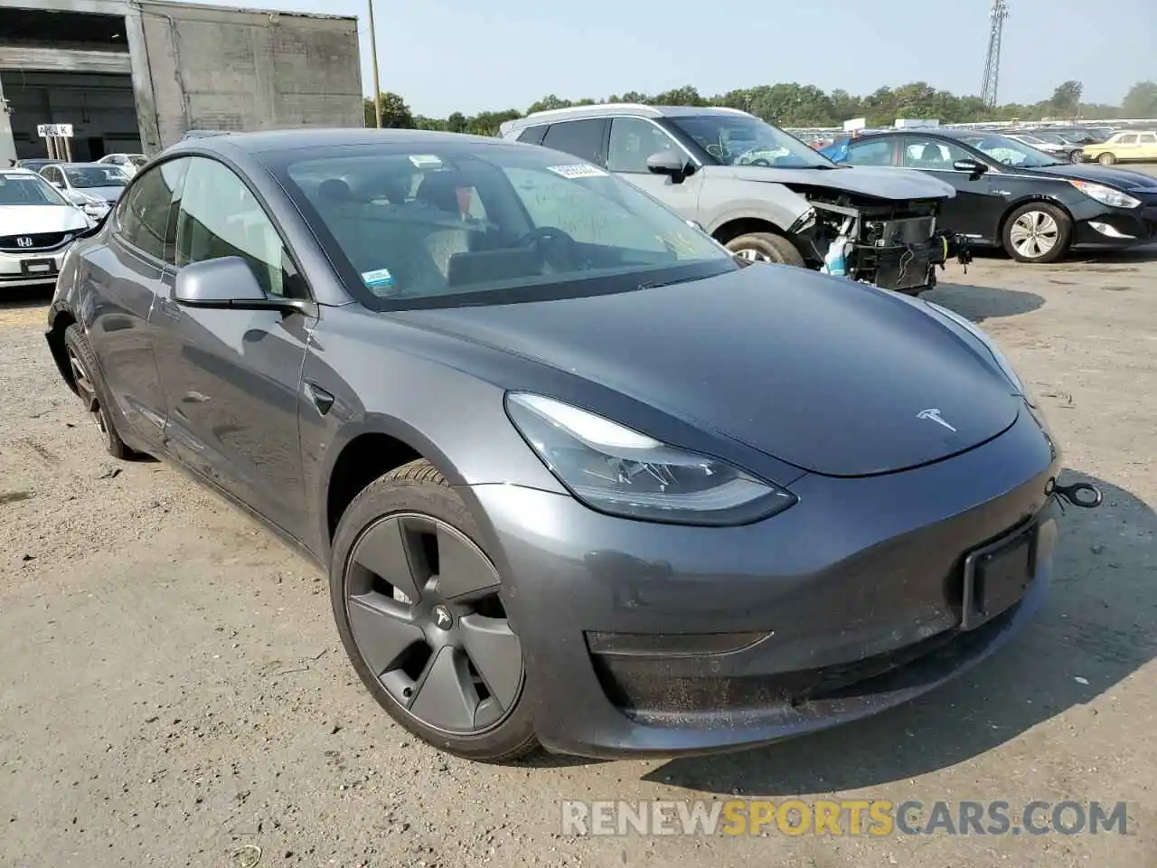 1 Фотография поврежденного автомобиля 5YJ3E1EB2MF049836 TESLA MODEL 3 2021