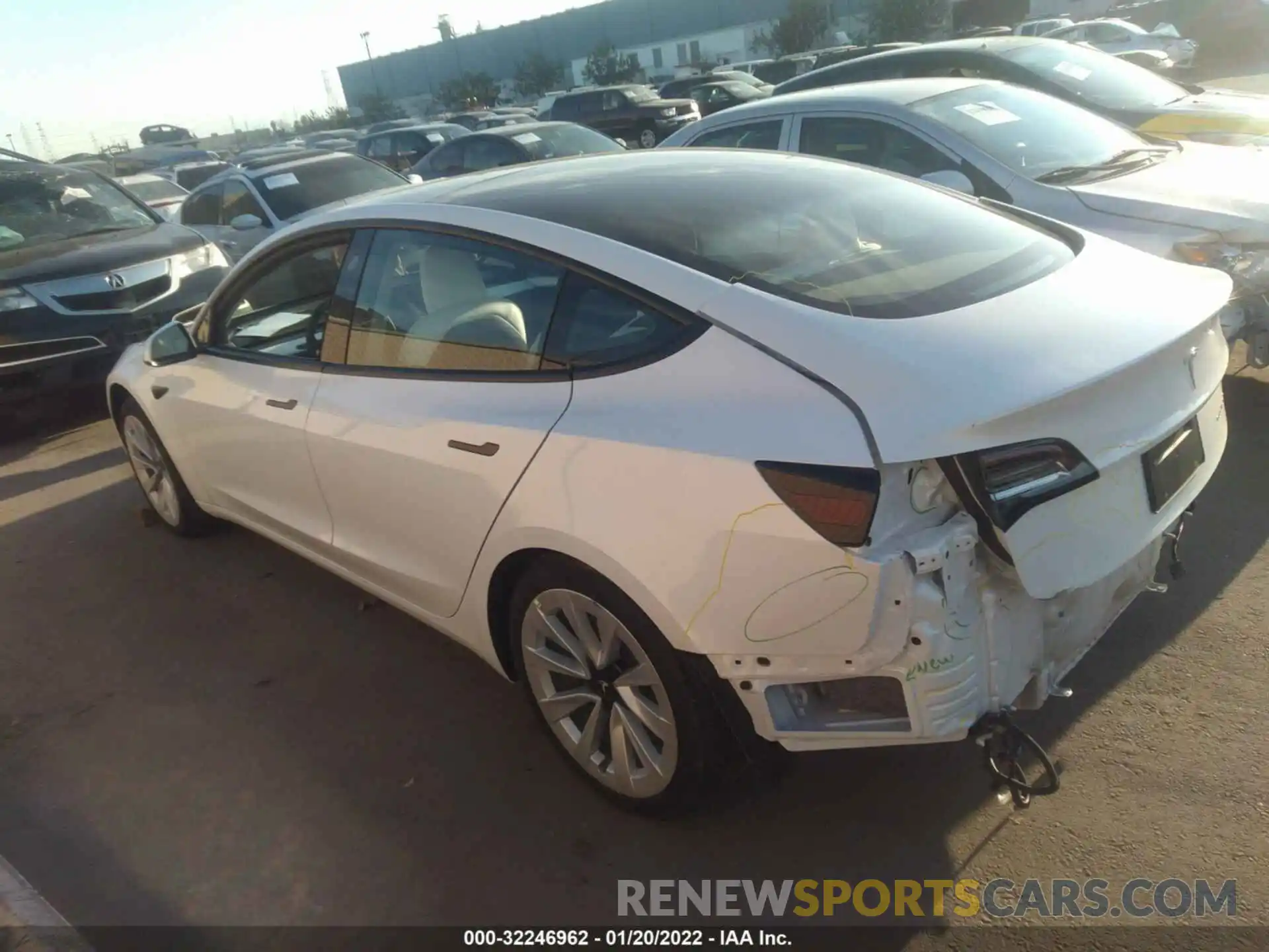 3 Photograph of a damaged car 5YJ3E1EB2MF078849 TESLA MODEL 3 2021