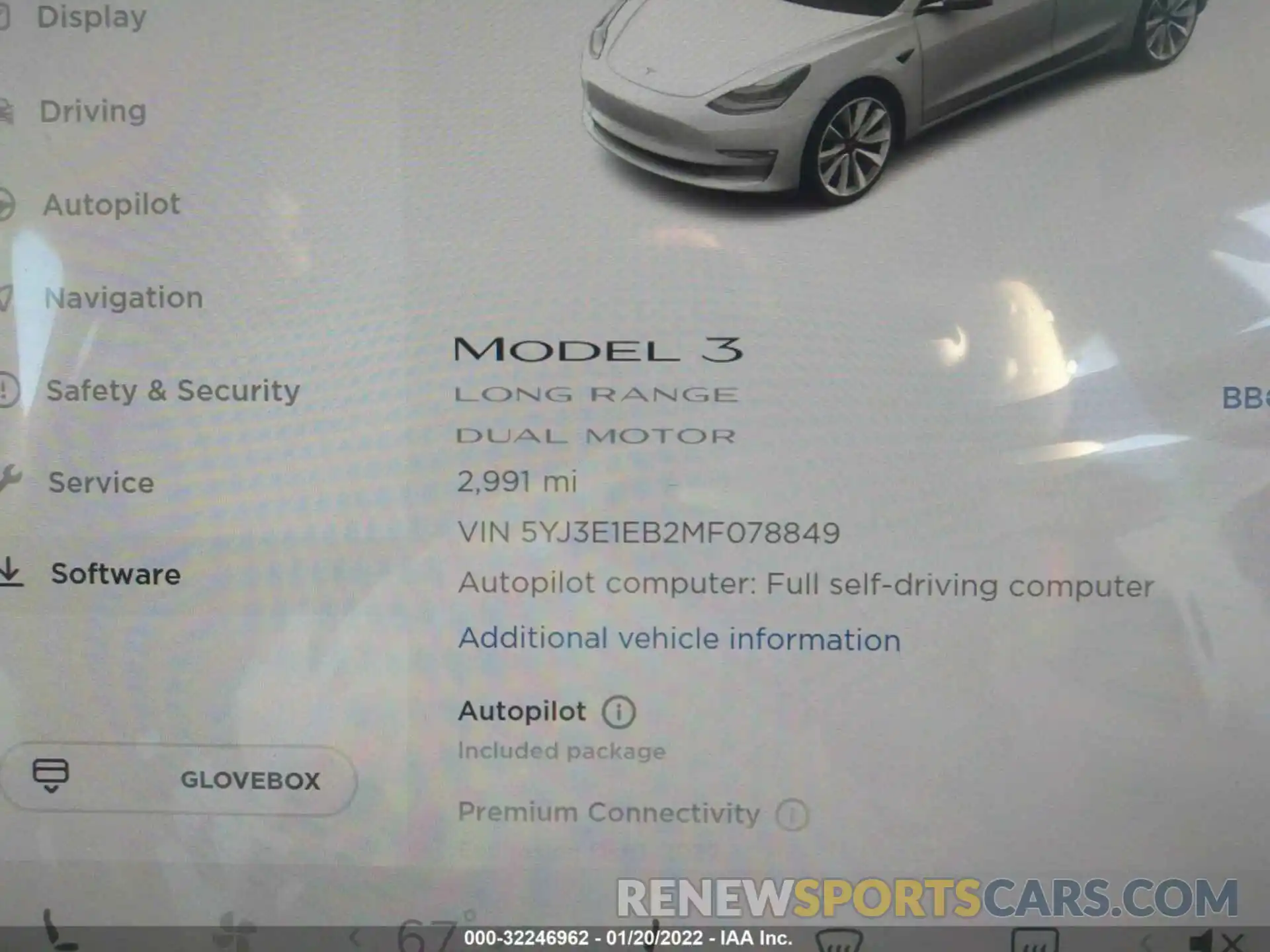 7 Photograph of a damaged car 5YJ3E1EB2MF078849 TESLA MODEL 3 2021