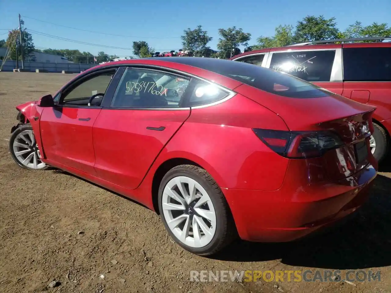 3 Photograph of a damaged car 5YJ3E1EB2MF079600 TESLA MODEL 3 2021