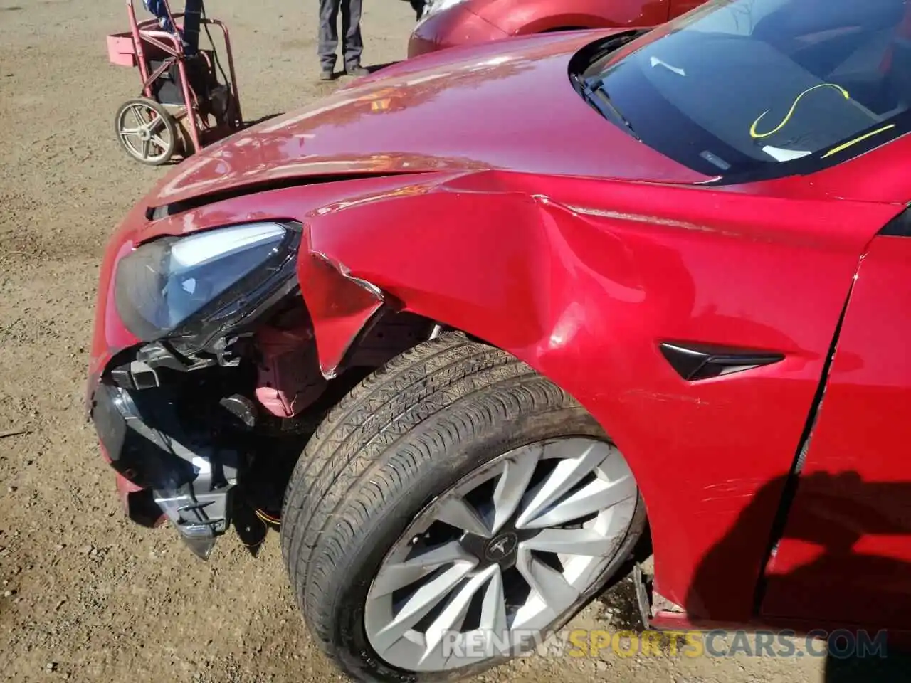 9 Photograph of a damaged car 5YJ3E1EB2MF079600 TESLA MODEL 3 2021