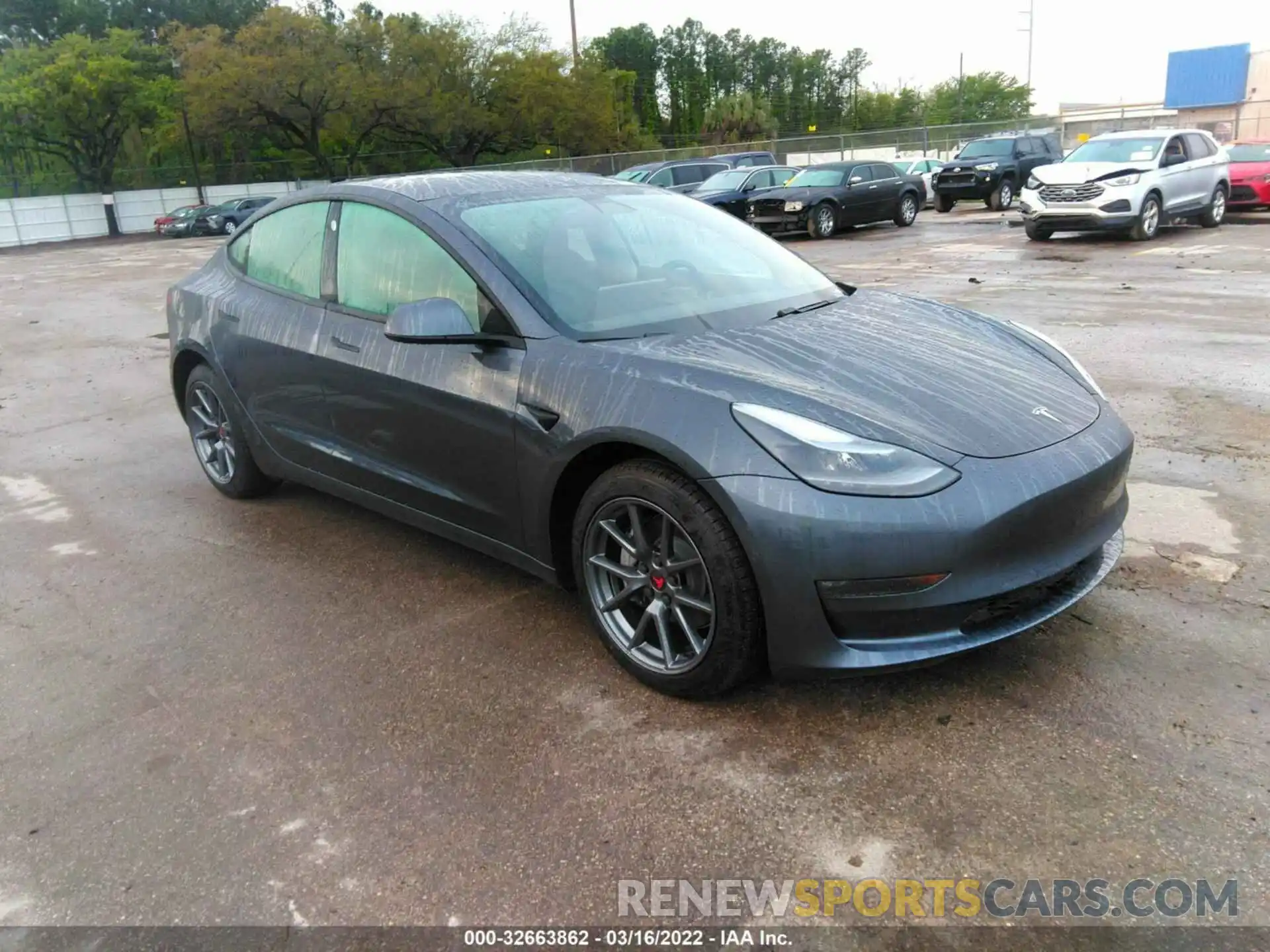 1 Photograph of a damaged car 5YJ3E1EB2MF085526 TESLA MODEL 3 2021