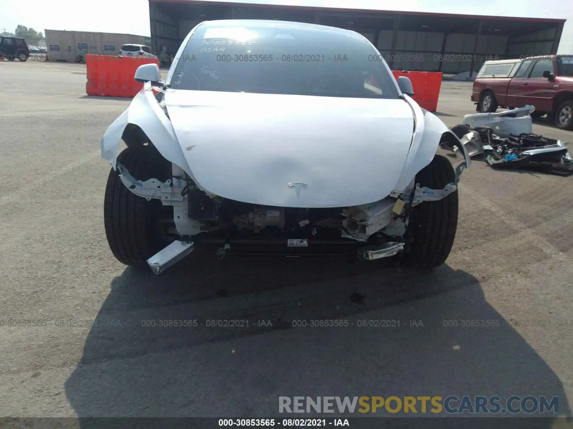 6 Photograph of a damaged car 5YJ3E1EB2MF837015 TESLA MODEL 3 2021