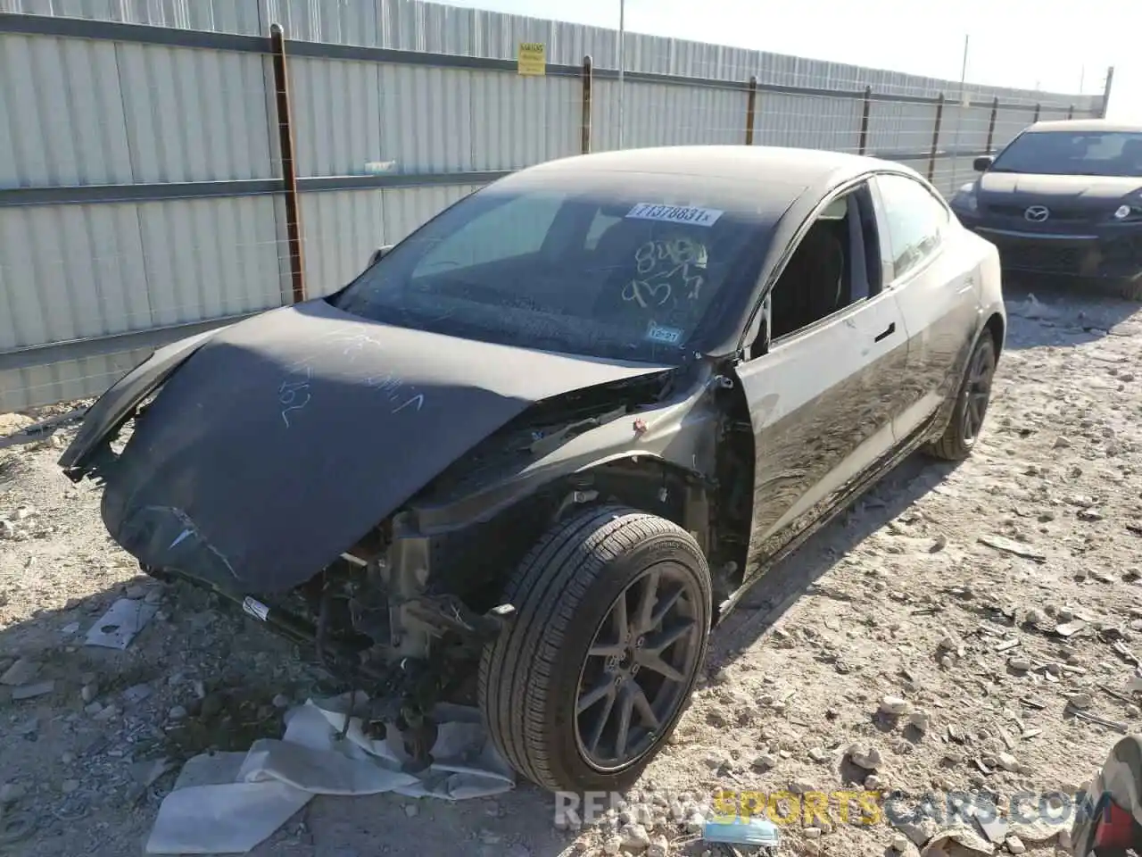 2 Фотография поврежденного автомобиля 5YJ3E1EB2MF848953 TESLA MODEL 3 2021