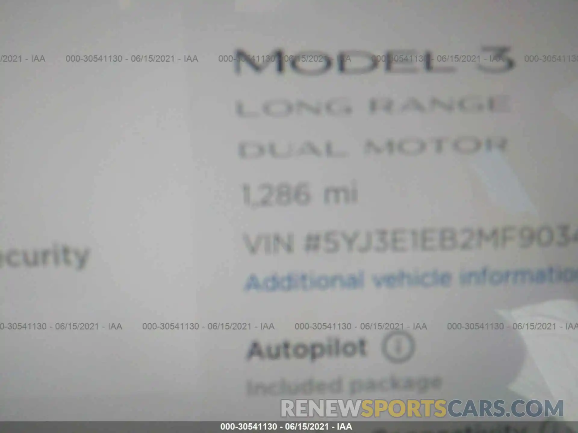 7 Photograph of a damaged car 5YJ3E1EB2MF903451 TESLA MODEL 3 2021