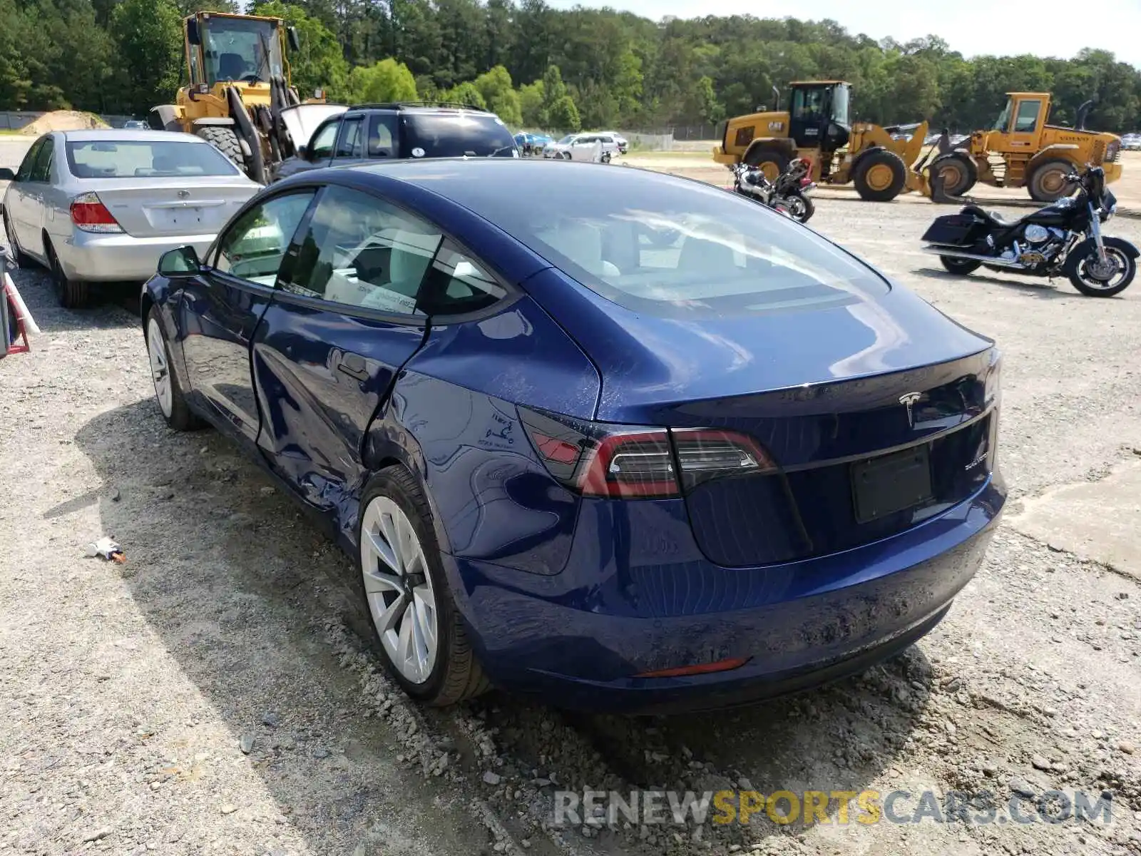 3 Photograph of a damaged car 5YJ3E1EB2MF926602 TESLA MODEL 3 2021