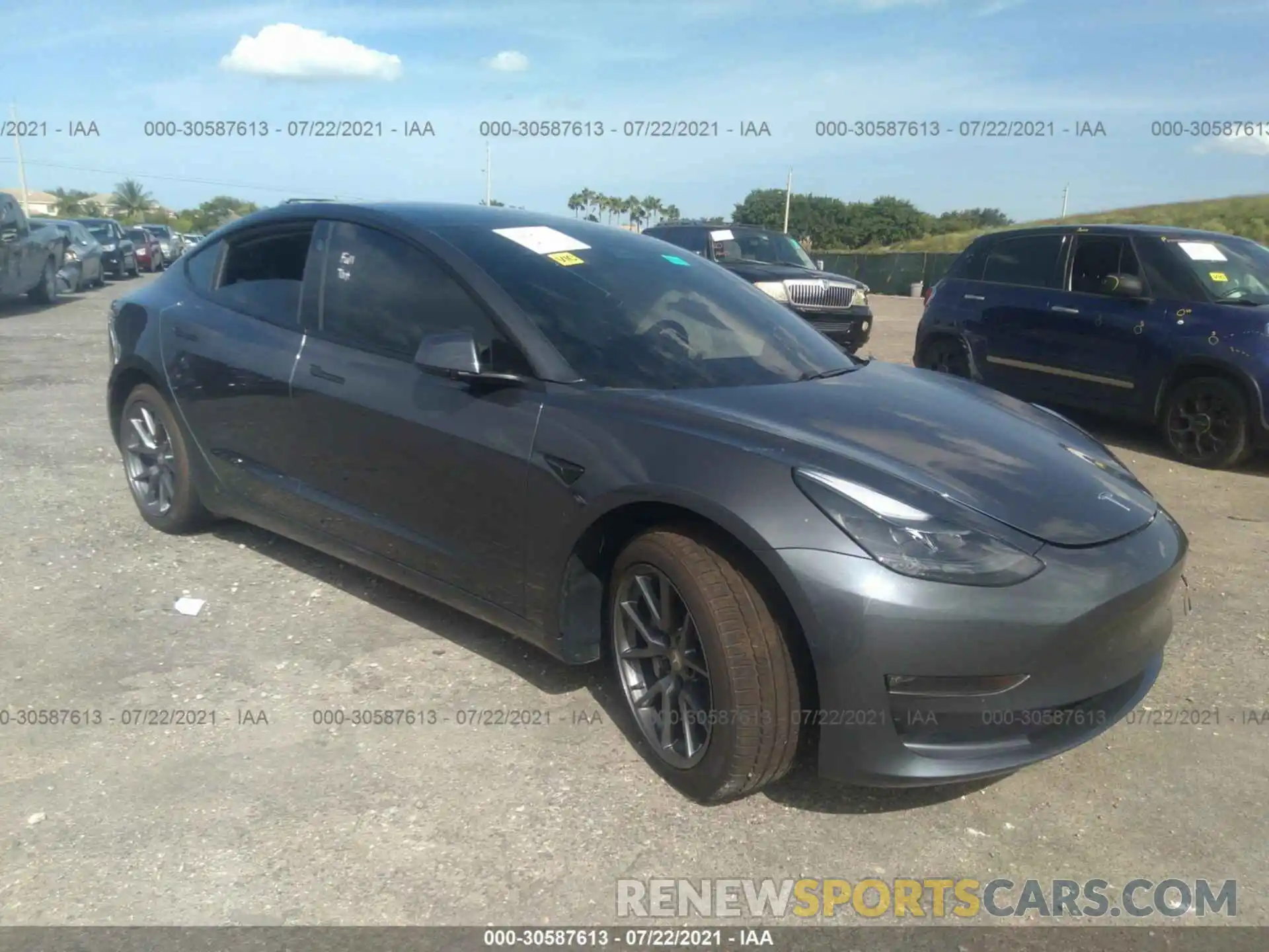 1 Photograph of a damaged car 5YJ3E1EB2MF965528 TESLA MODEL 3 2021