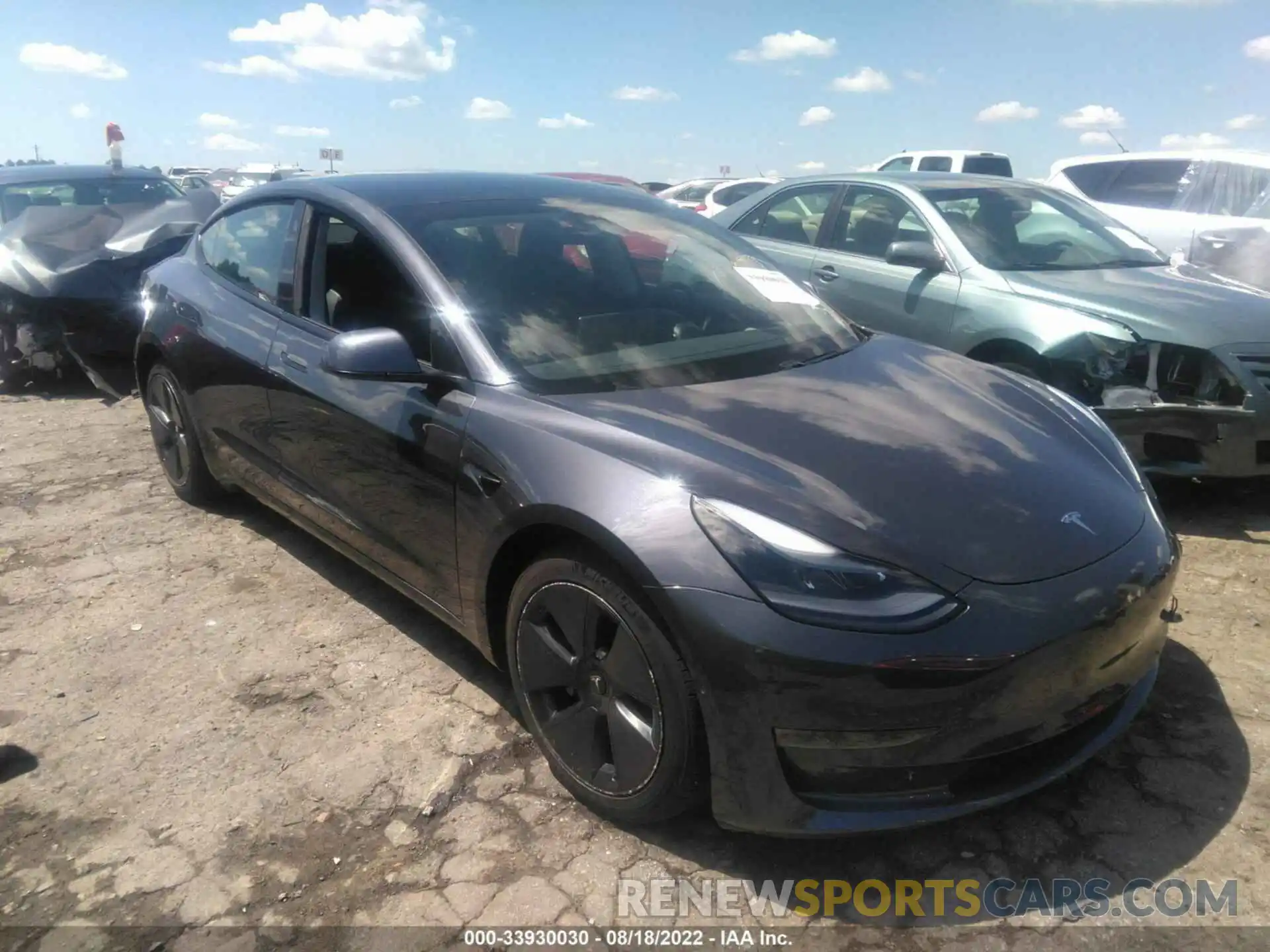 1 Фотография поврежденного автомобиля 5YJ3E1EB2MF974407 TESLA MODEL 3 2021