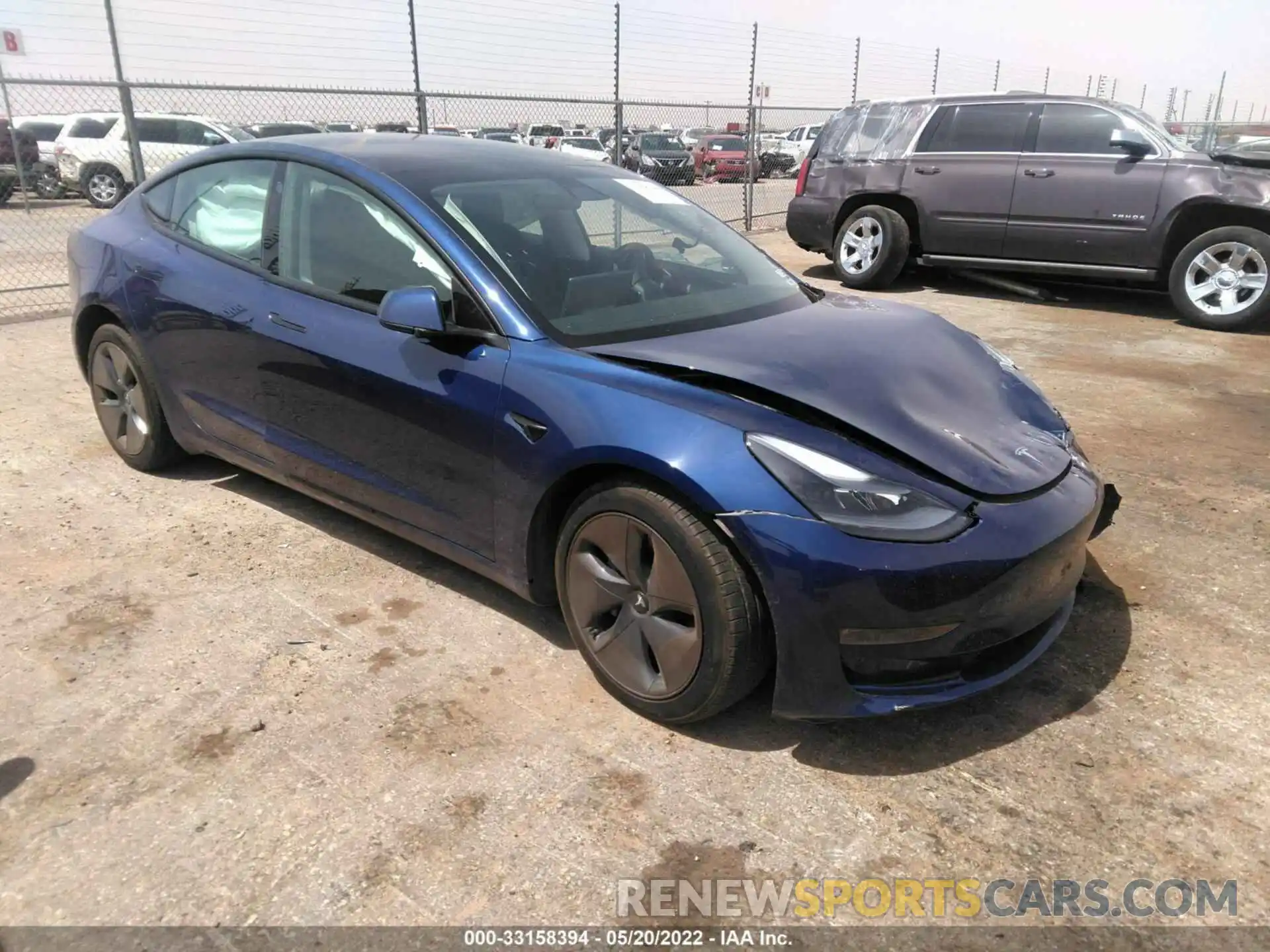 1 Photograph of a damaged car 5YJ3E1EB2MF974889 TESLA MODEL 3 2021