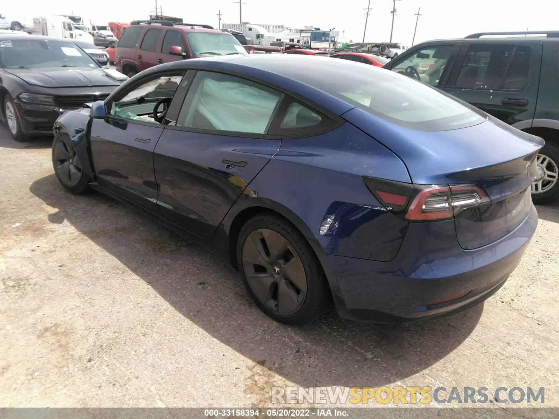 3 Photograph of a damaged car 5YJ3E1EB2MF974889 TESLA MODEL 3 2021