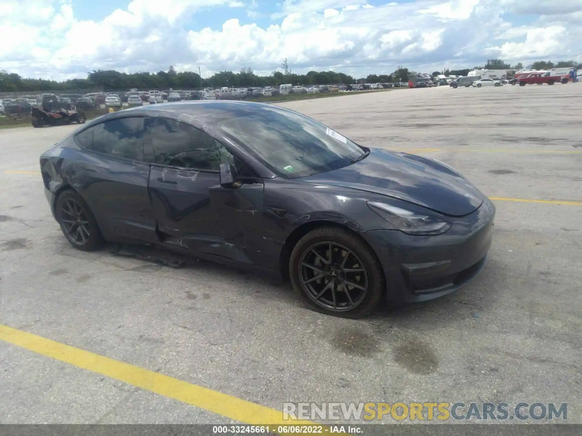 1 Photograph of a damaged car 5YJ3E1EB2MF979221 TESLA MODEL 3 2021