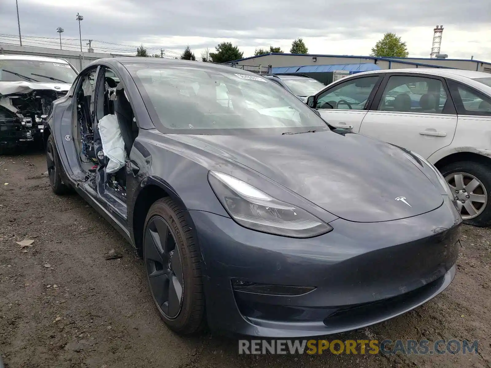 1 Фотография поврежденного автомобиля 5YJ3E1EB2MF983219 TESLA MODEL 3 2021