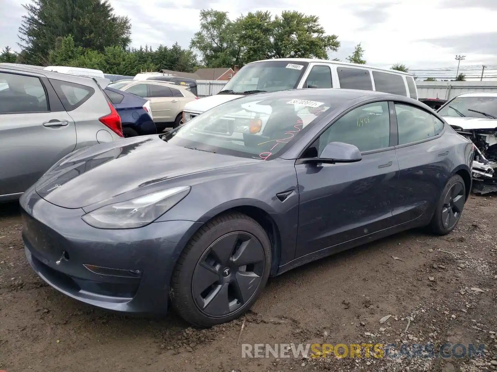 2 Фотография поврежденного автомобиля 5YJ3E1EB2MF983219 TESLA MODEL 3 2021