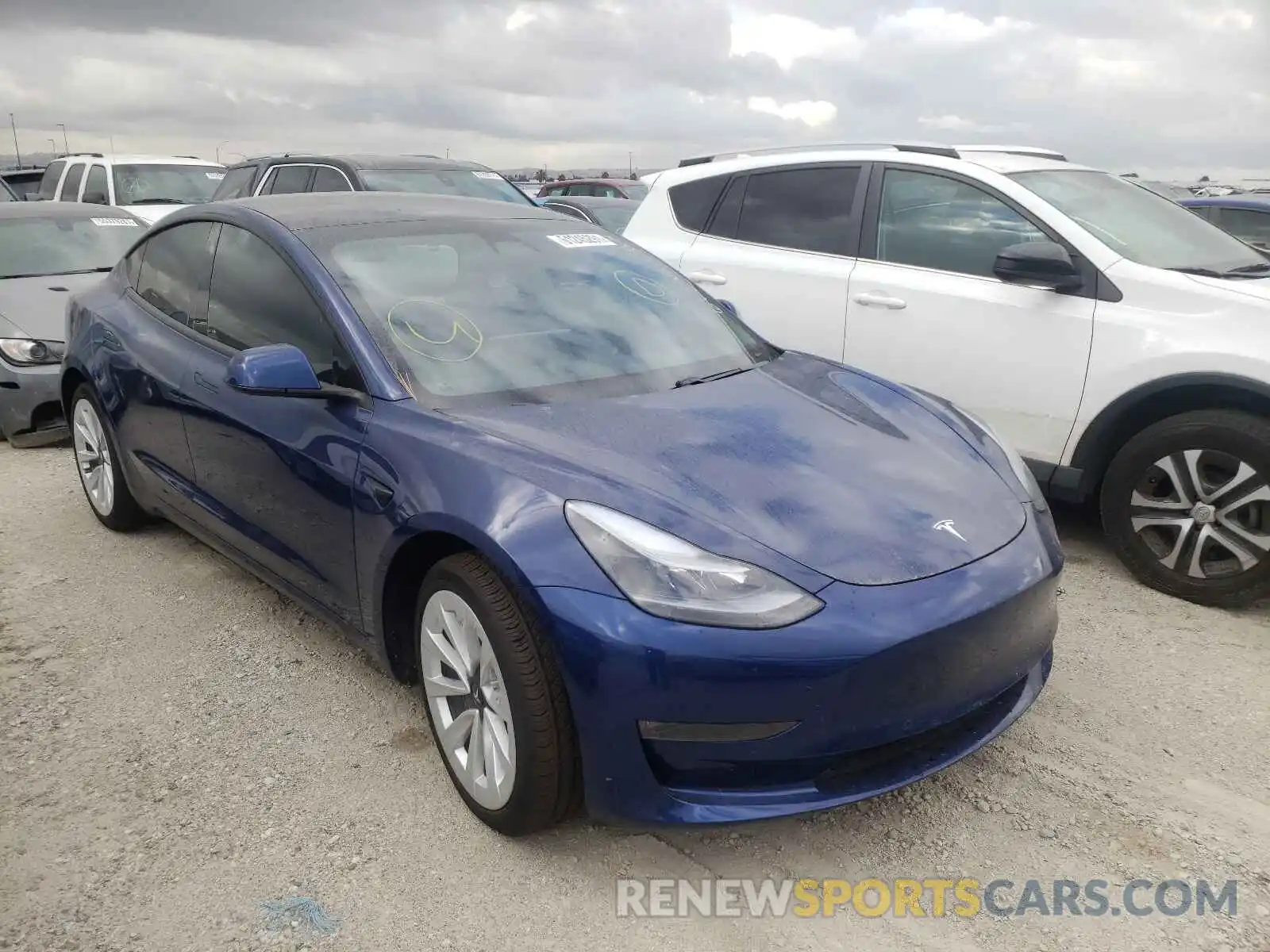 1 Photograph of a damaged car 5YJ3E1EB2MF997282 TESLA MODEL 3 2021