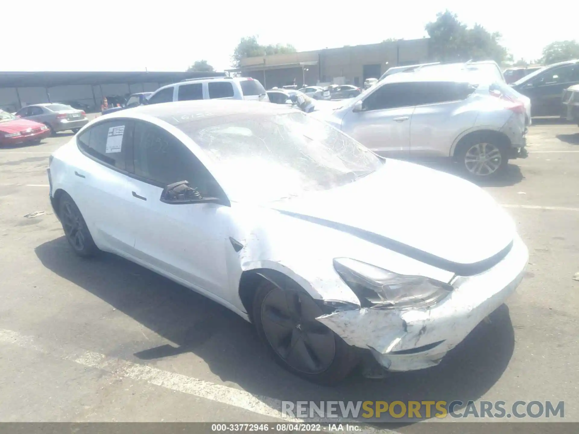 3 Photograph of a damaged car 5YJ3E1EB2MF998710 TESLA MODEL 3 2021