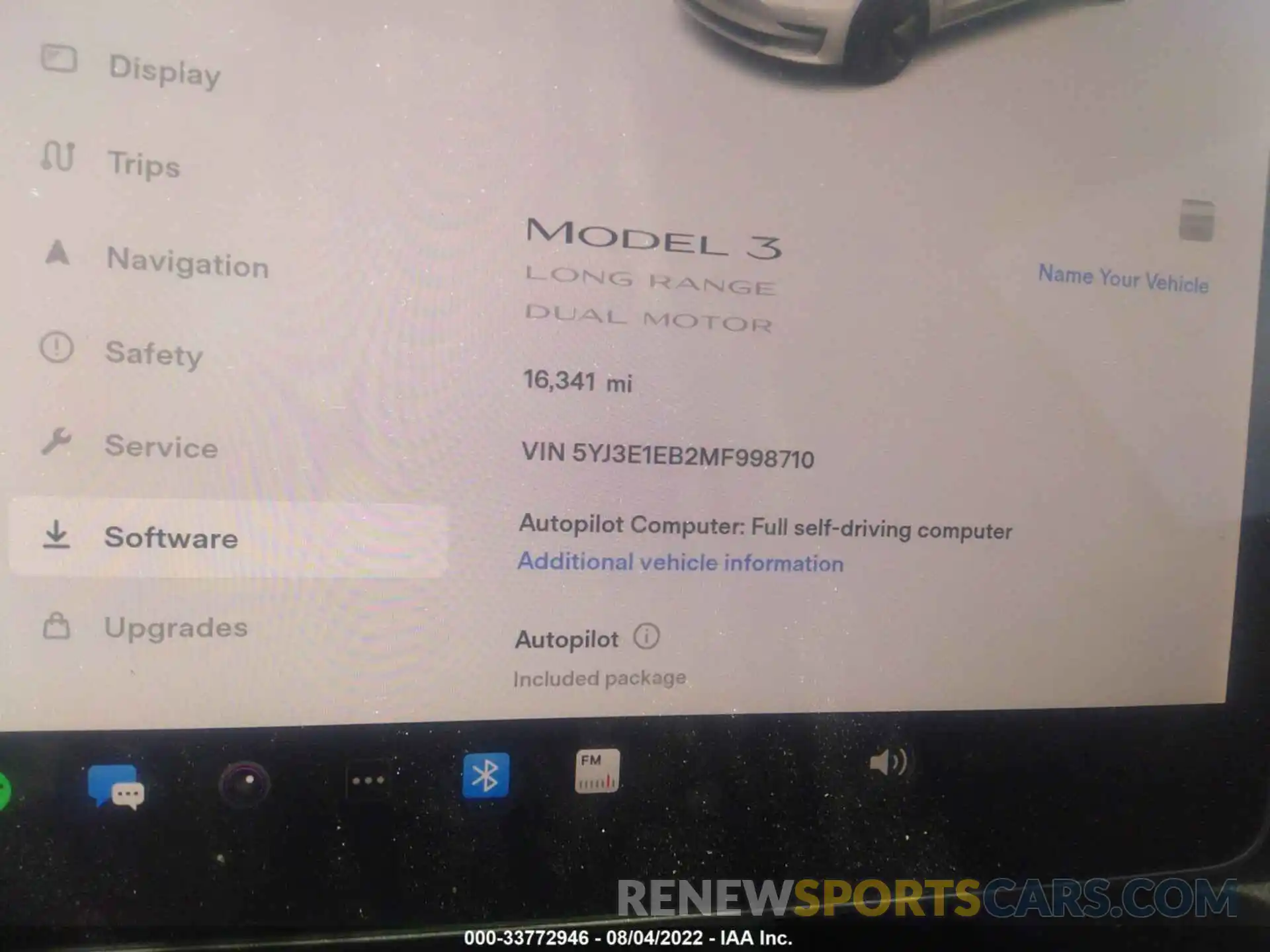 7 Photograph of a damaged car 5YJ3E1EB2MF998710 TESLA MODEL 3 2021