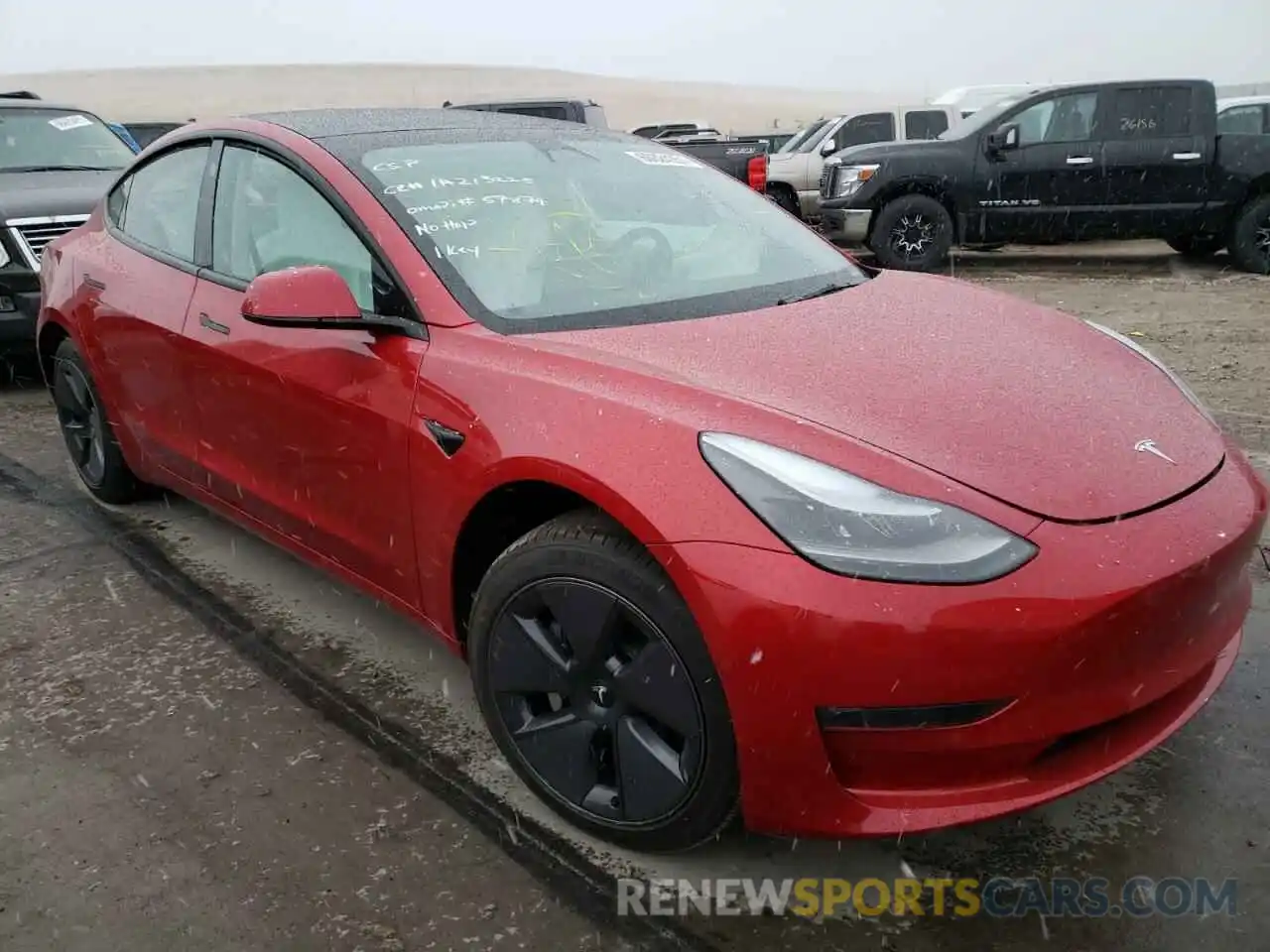 1 Photograph of a damaged car 5YJ3E1EB3MF086586 TESLA MODEL 3 2021