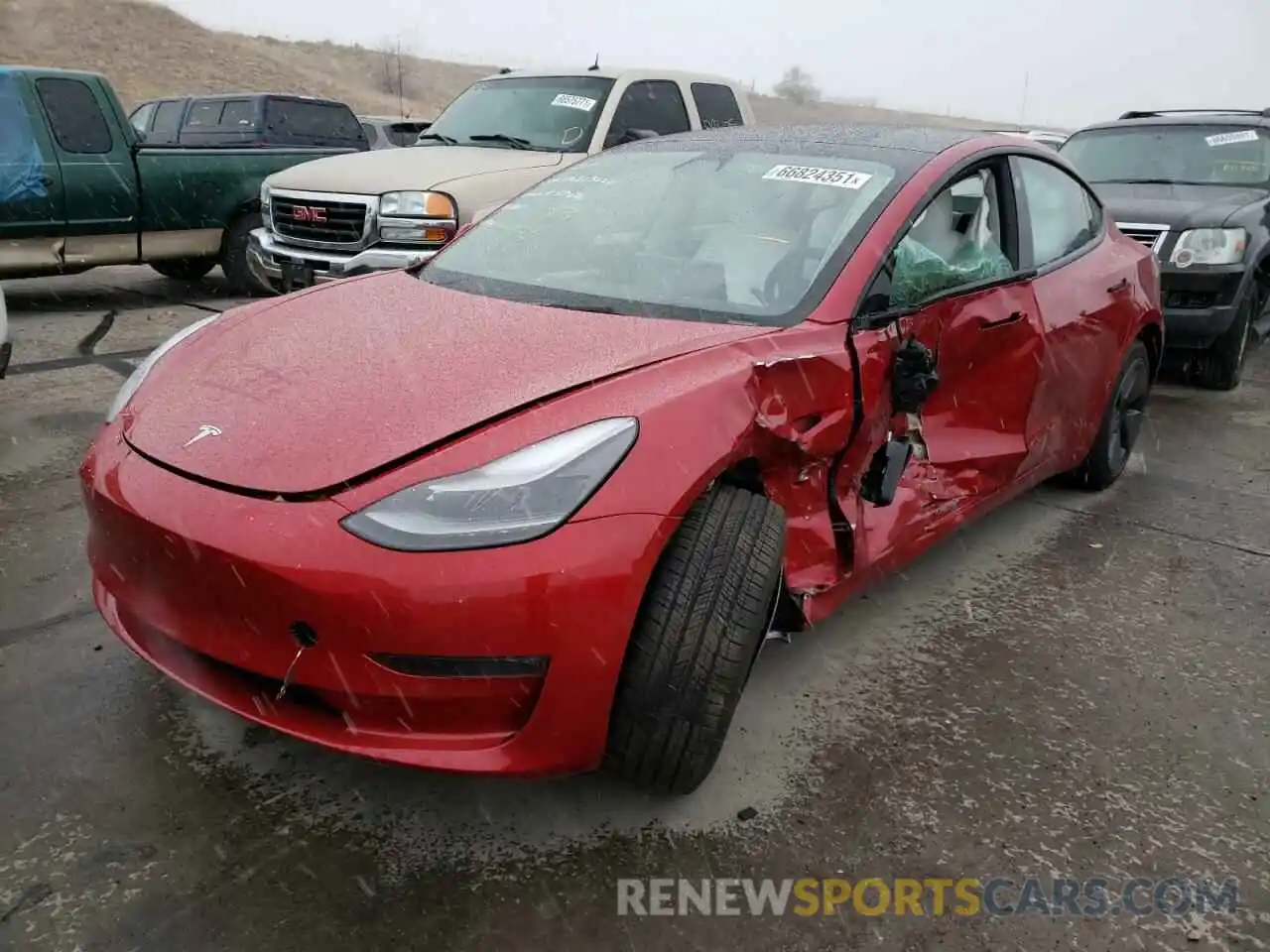 2 Фотография поврежденного автомобиля 5YJ3E1EB3MF086586 TESLA MODEL 3 2021