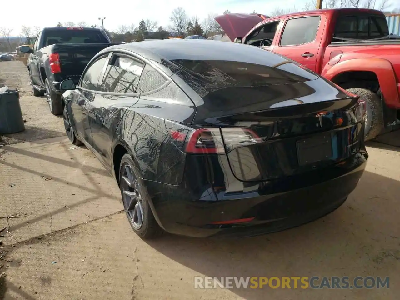 3 Photograph of a damaged car 5YJ3E1EB3MF836696 TESLA MODEL 3 2021