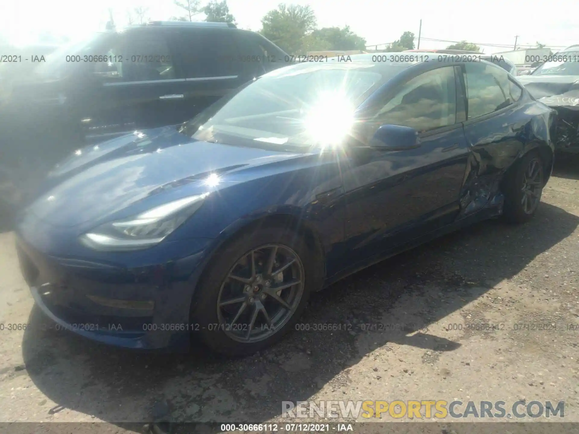 2 Photograph of a damaged car 5YJ3E1EB3MF836830 TESLA MODEL 3 2021