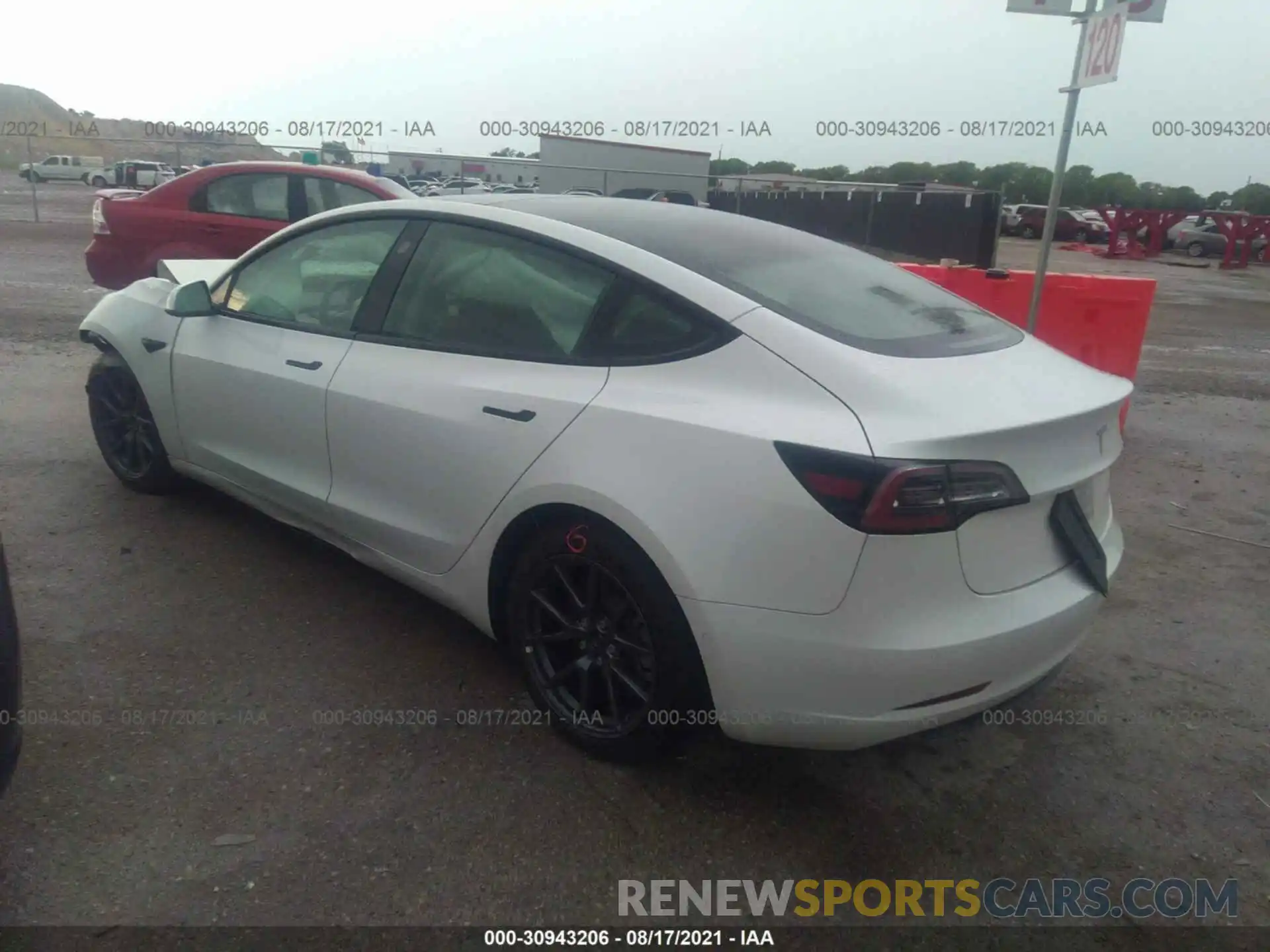 3 Photograph of a damaged car 5YJ3E1EB3MF852977 TESLA MODEL 3 2021