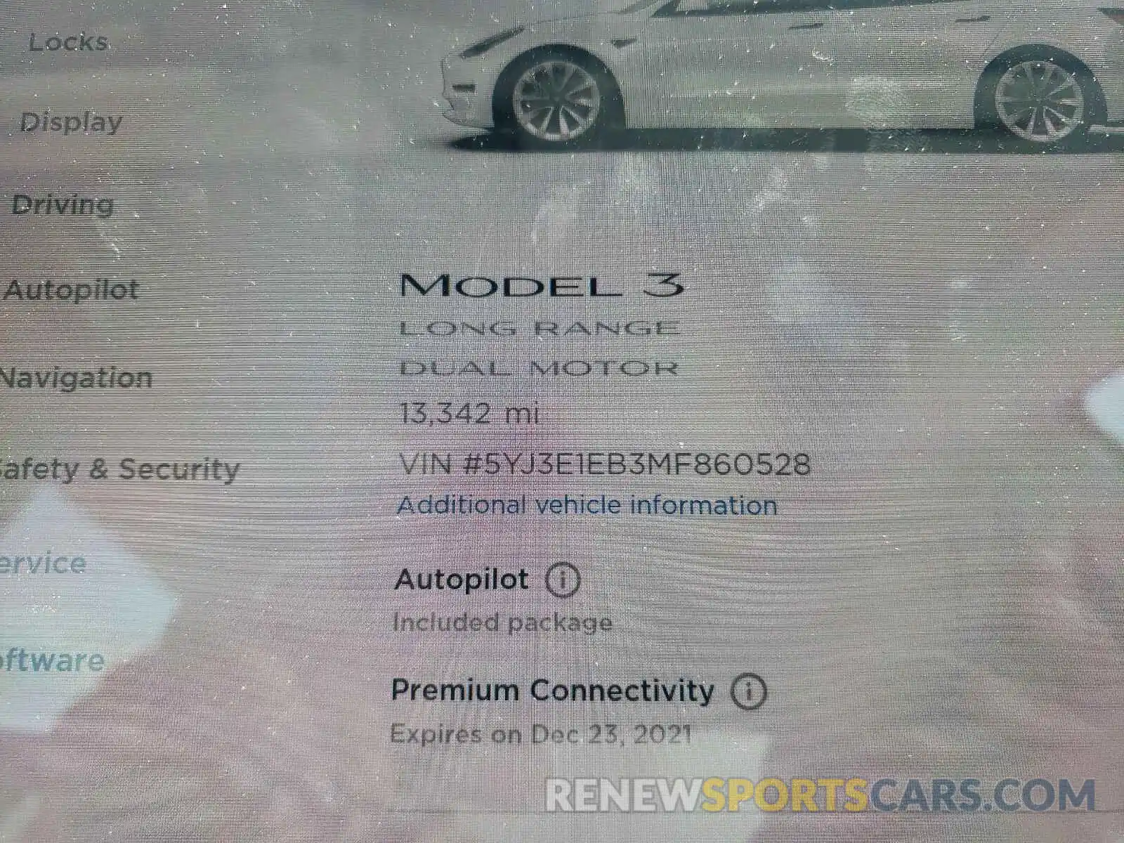 8 Фотография поврежденного автомобиля 5YJ3E1EB3MF860528 TESLA MODEL 3 2021