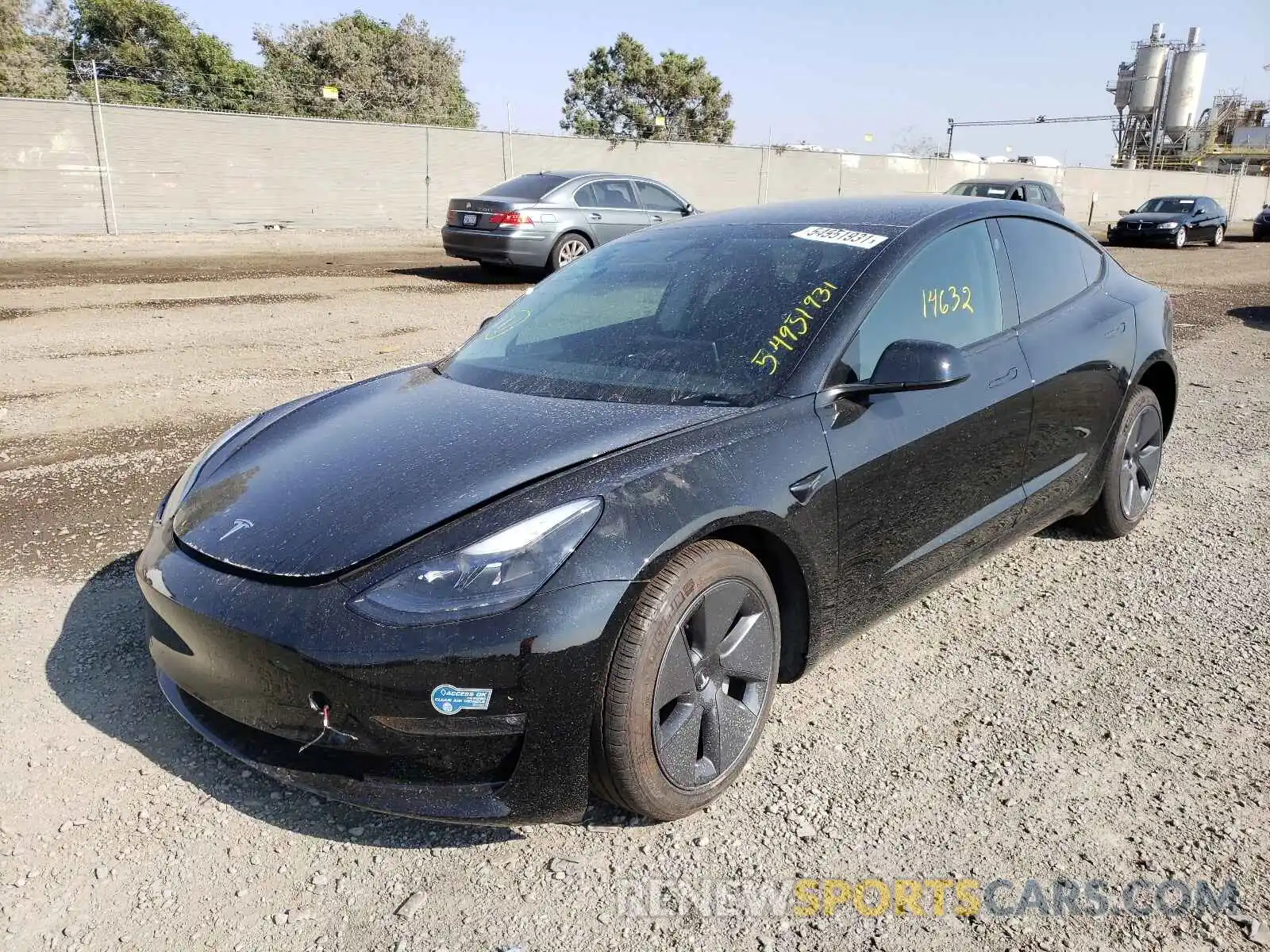 2 Photograph of a damaged car 5YJ3E1EB3MF865034 TESLA MODEL 3 2021