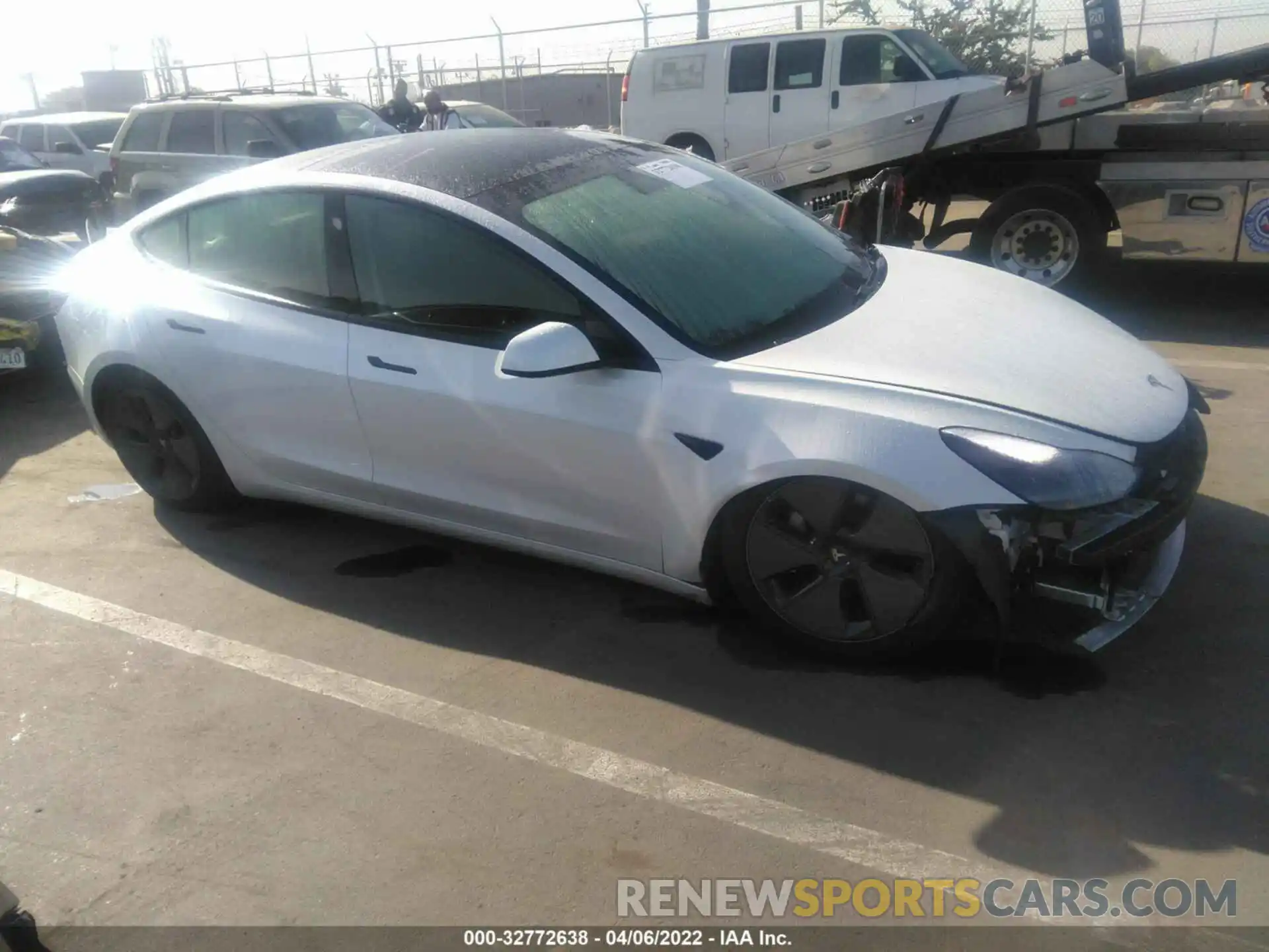 1 Photograph of a damaged car 5YJ3E1EB3MF937849 TESLA MODEL 3 2021