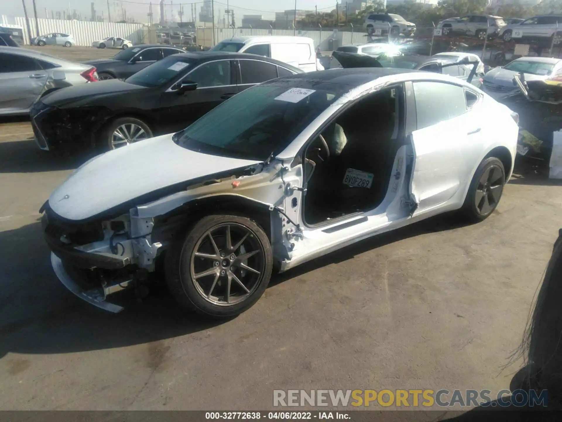 2 Photograph of a damaged car 5YJ3E1EB3MF937849 TESLA MODEL 3 2021