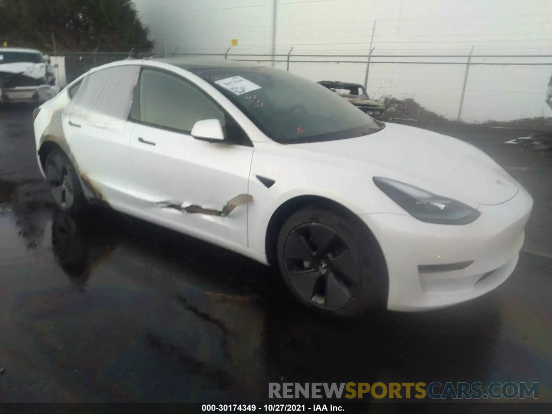 1 Фотография поврежденного автомобиля 5YJ3E1EB3MF938418 TESLA MODEL 3 2021