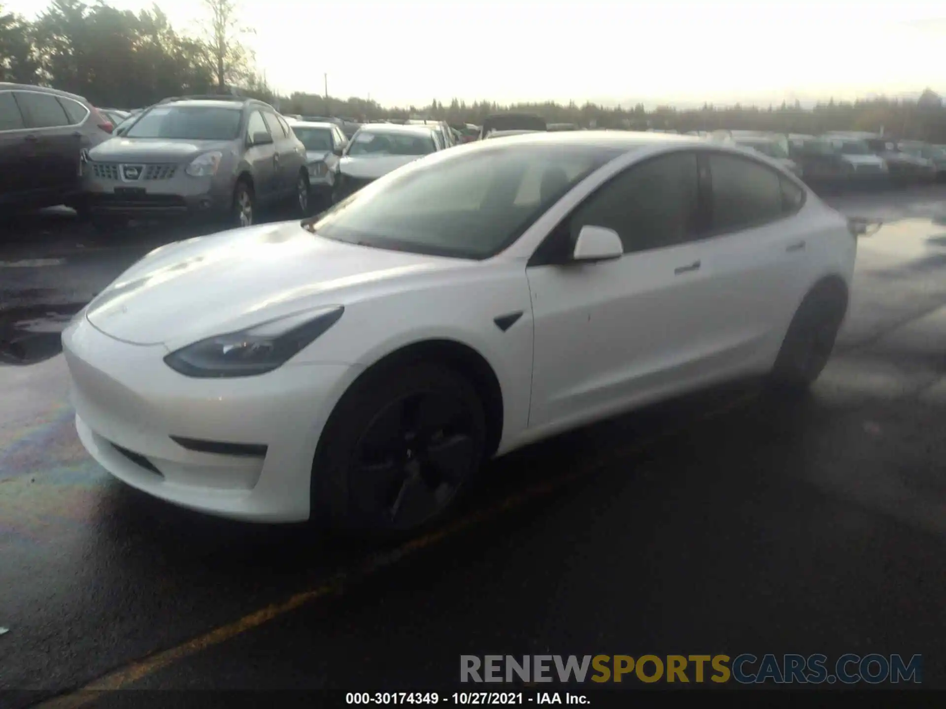 2 Фотография поврежденного автомобиля 5YJ3E1EB3MF938418 TESLA MODEL 3 2021