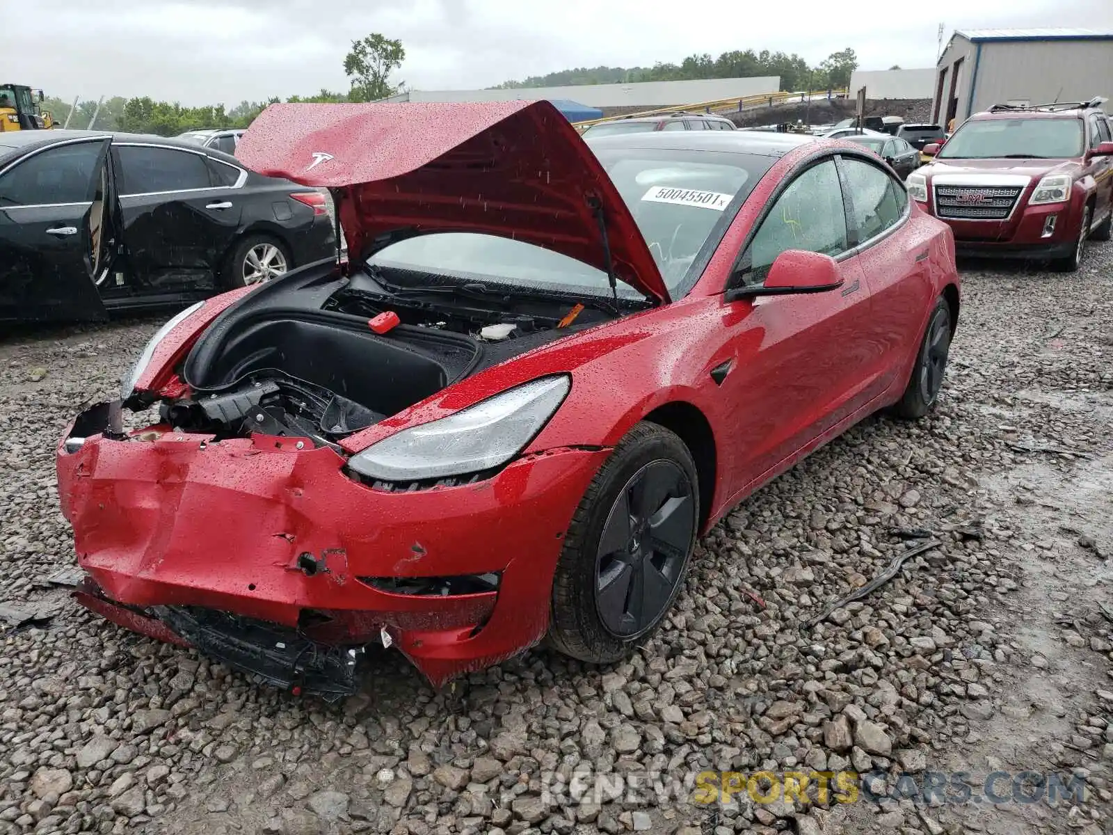 2 Фотография поврежденного автомобиля 5YJ3E1EB3MF974125 TESLA MODEL 3 2021