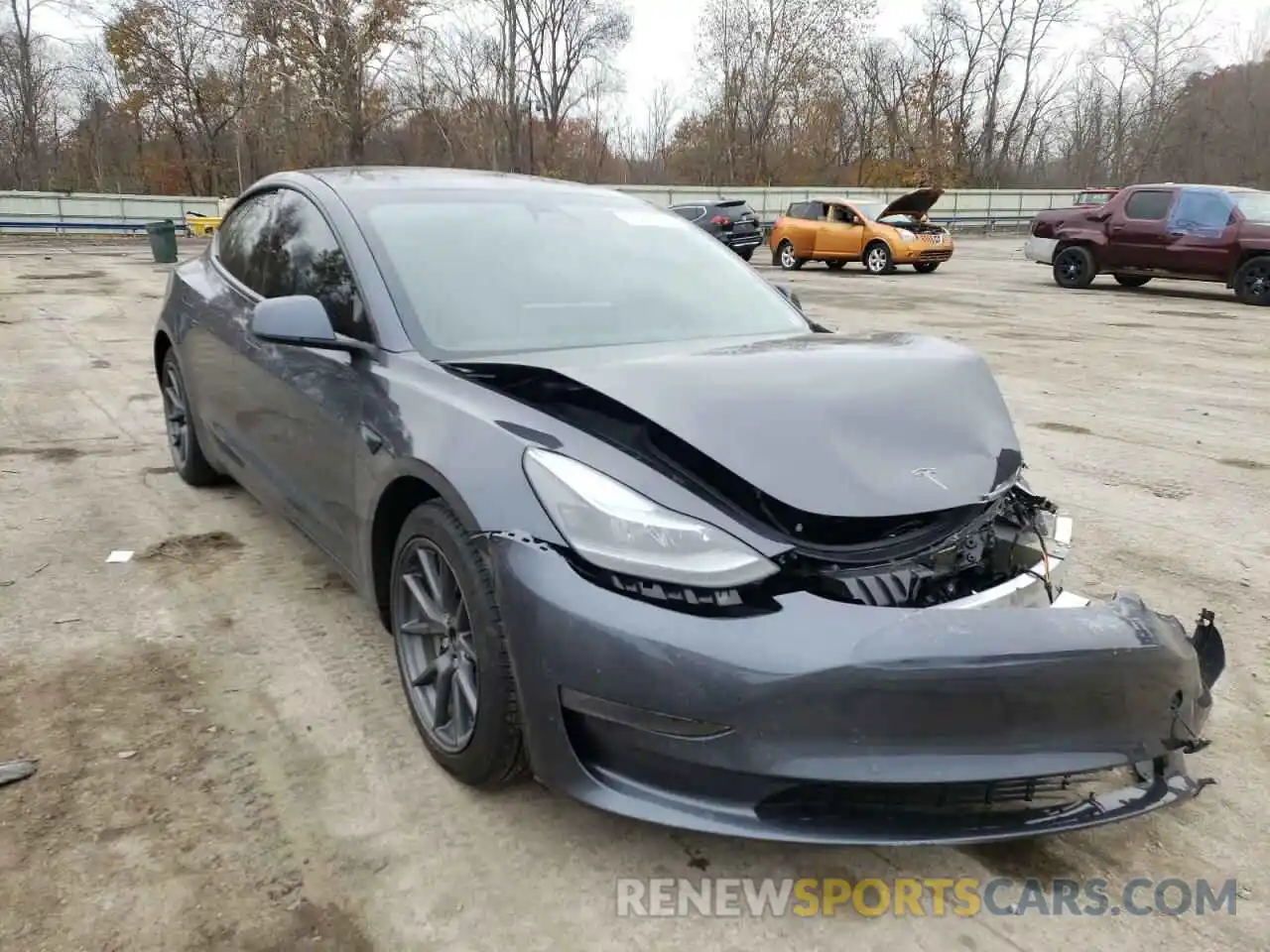 1 Фотография поврежденного автомобиля 5YJ3E1EB3MF992656 TESLA MODEL 3 2021