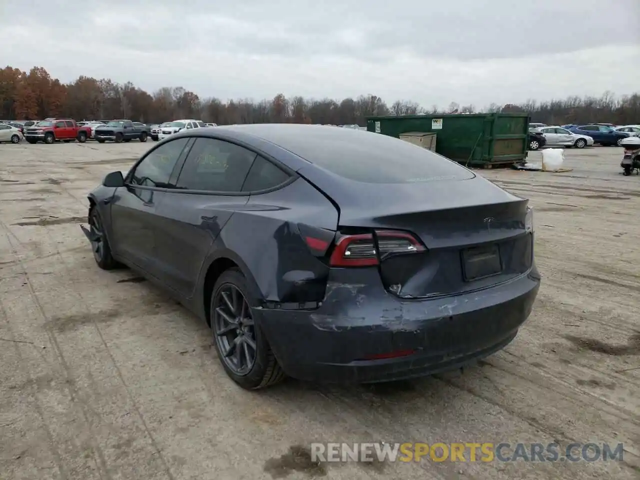 3 Фотография поврежденного автомобиля 5YJ3E1EB3MF992656 TESLA MODEL 3 2021