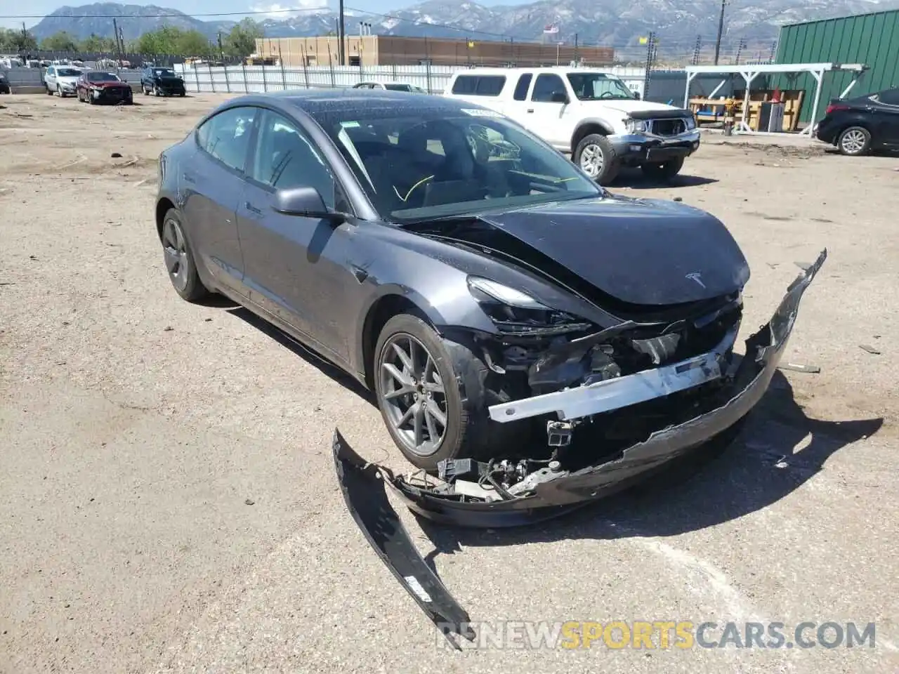 1 Photograph of a damaged car 5YJ3E1EB3MF997808 TESLA MODEL 3 2021