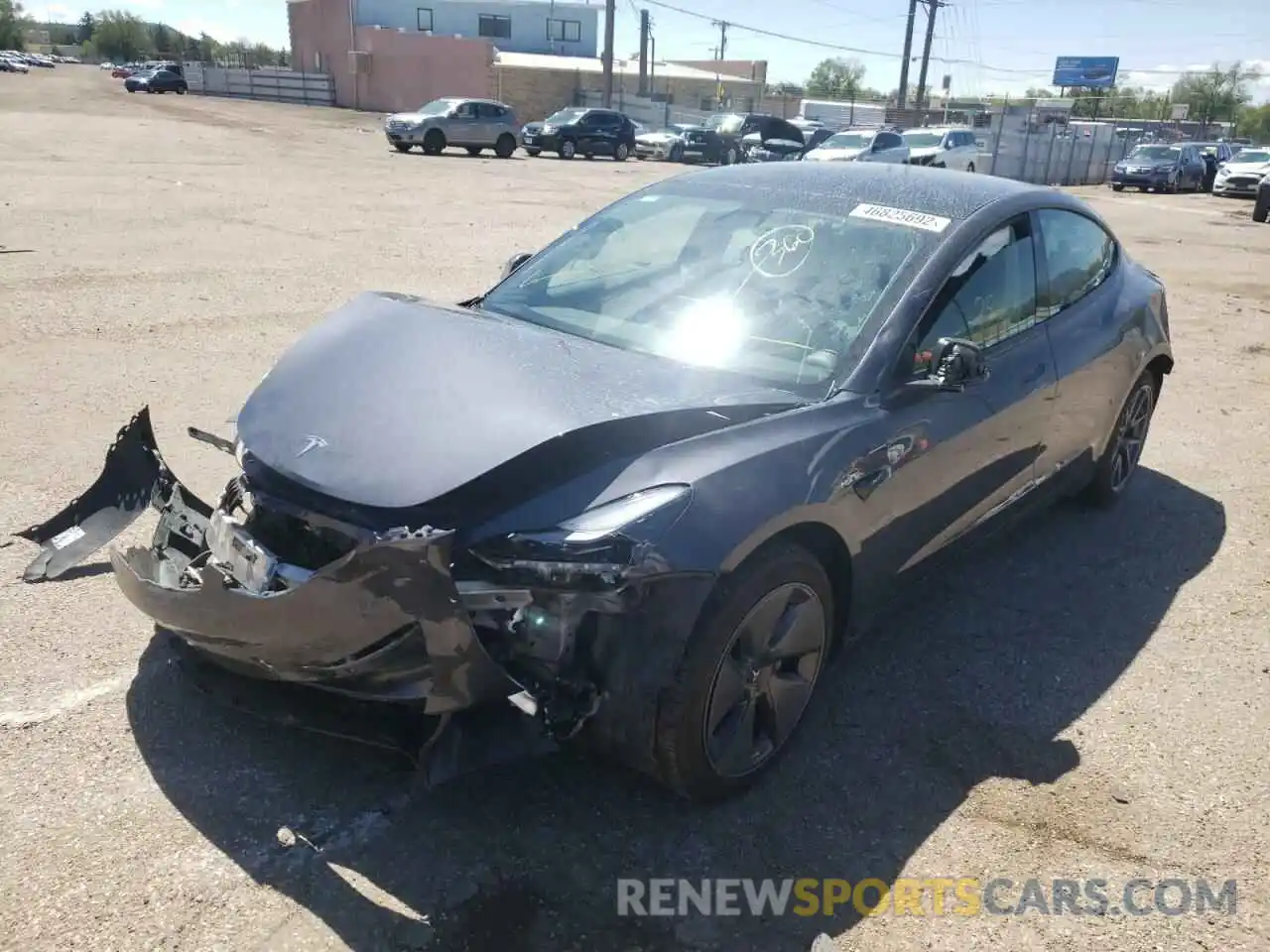 2 Photograph of a damaged car 5YJ3E1EB3MF997808 TESLA MODEL 3 2021