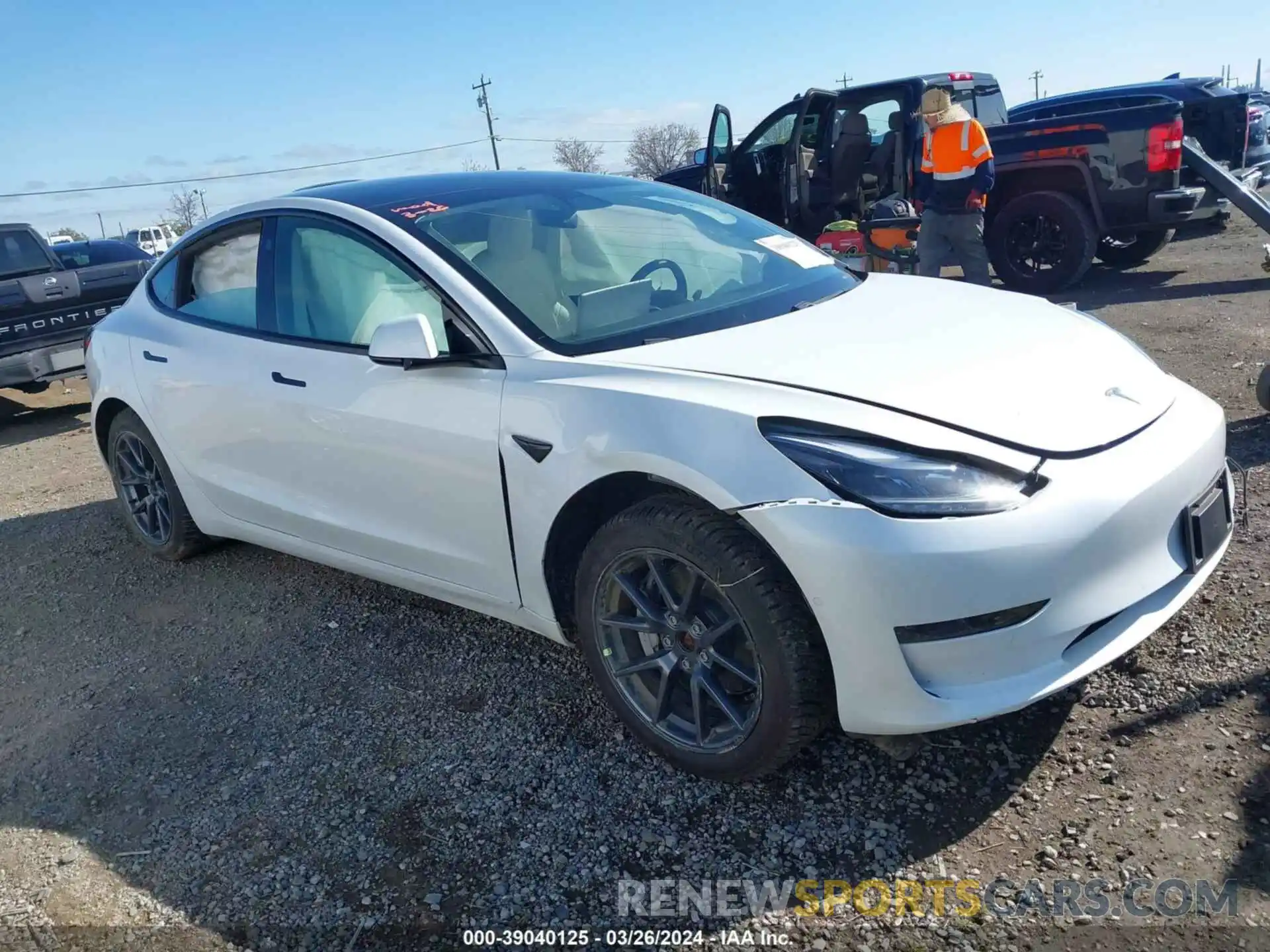 1 Photograph of a damaged car 5YJ3E1EB4MF010231 TESLA MODEL 3 2021