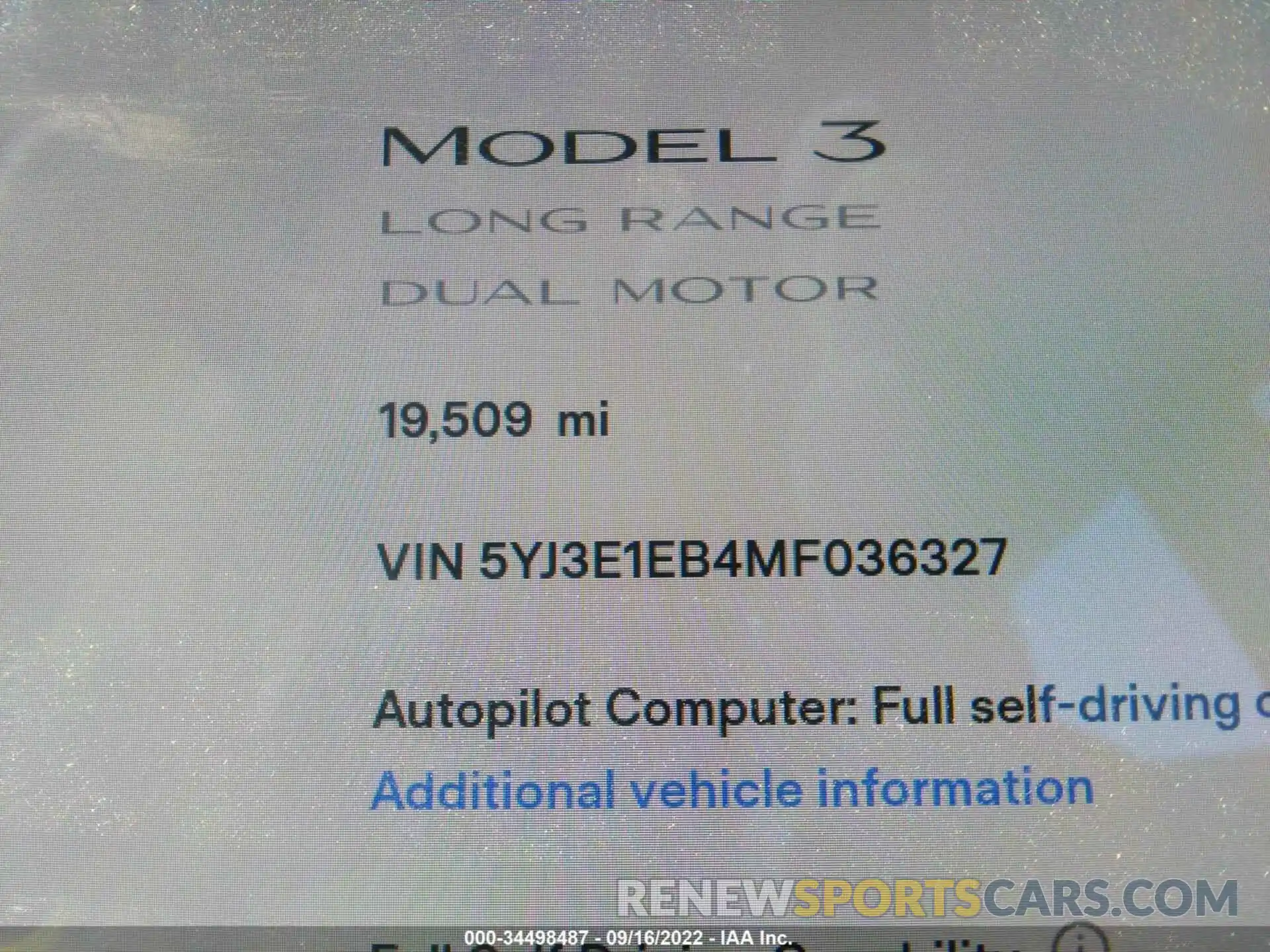 7 Photograph of a damaged car 5YJ3E1EB4MF036327 TESLA MODEL 3 2021