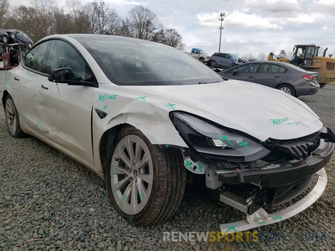 9 Photograph of a damaged car 5YJ3E1EB4MF036943 TESLA MODEL 3 2021