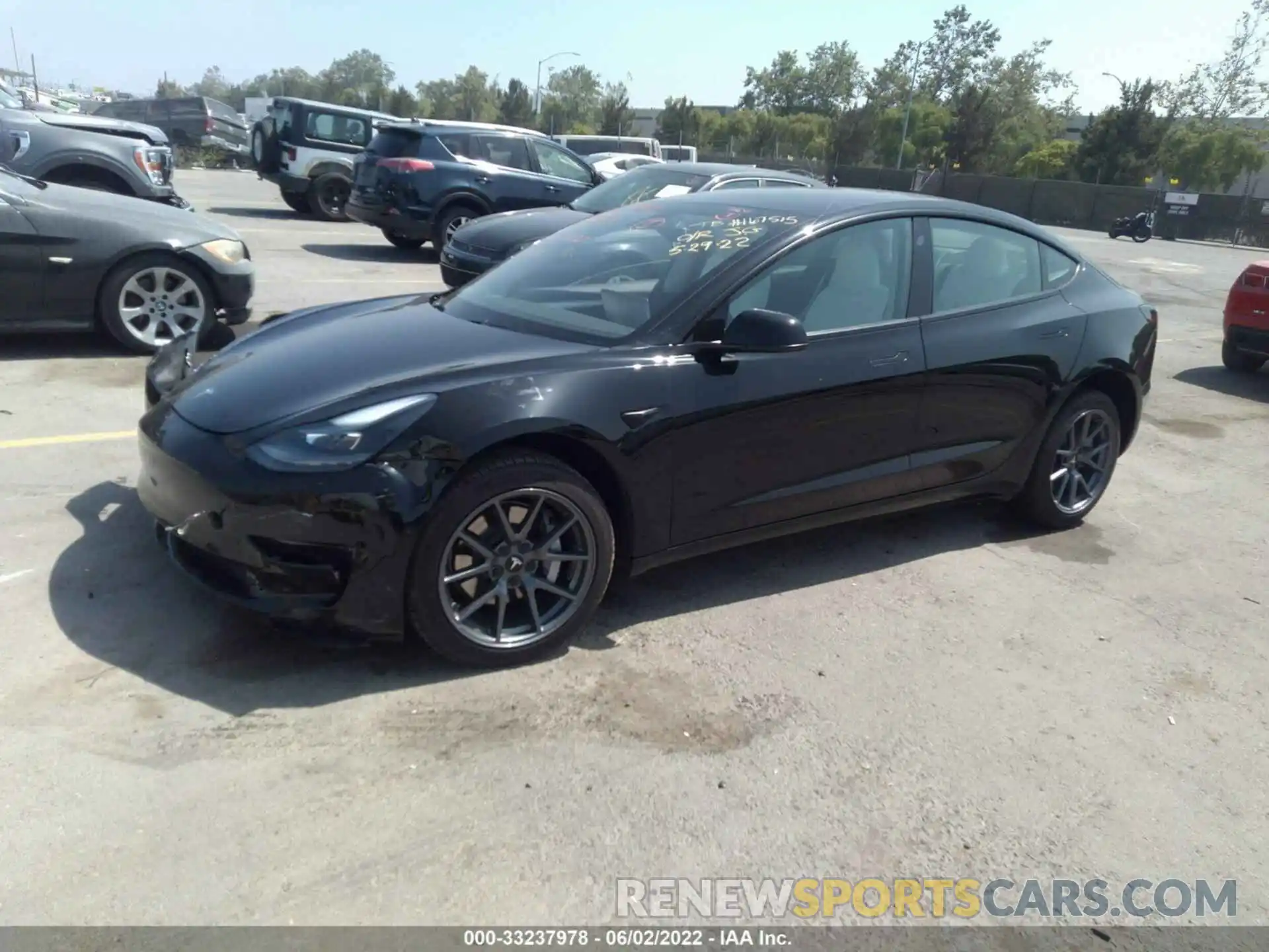 2 Photograph of a damaged car 5YJ3E1EB4MF074480 TESLA MODEL 3 2021