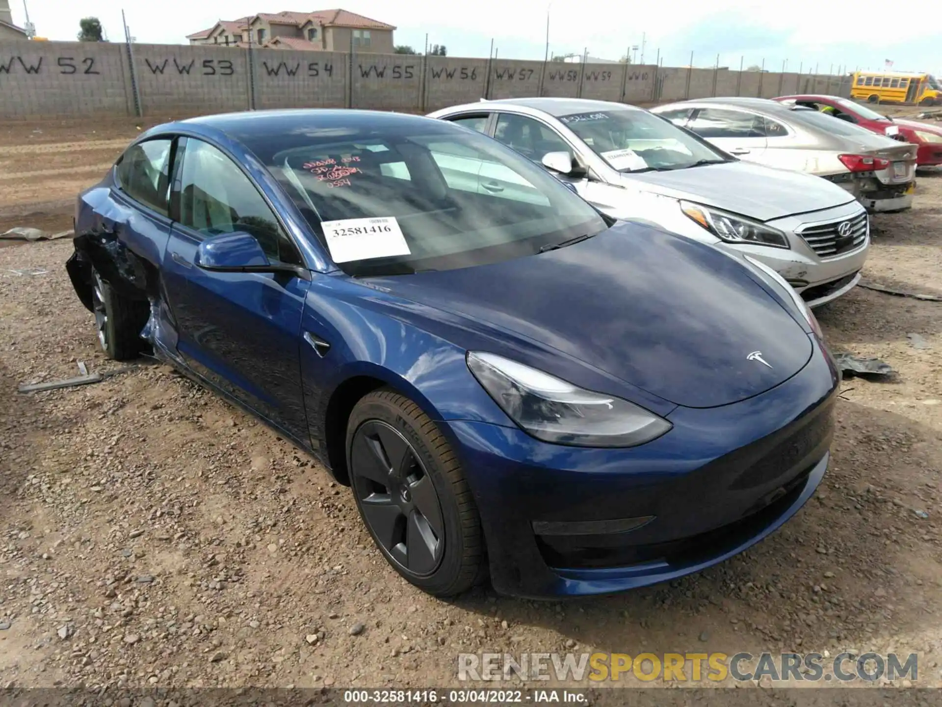 1 Photograph of a damaged car 5YJ3E1EB4MF080554 TESLA MODEL 3 2021