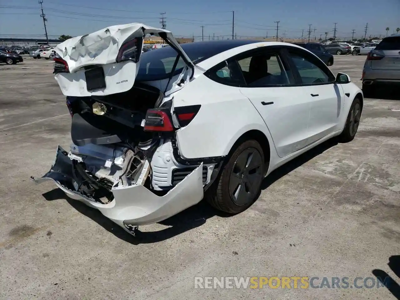 4 Photograph of a damaged car 5YJ3E1EB4MF099220 TESLA MODEL 3 2021