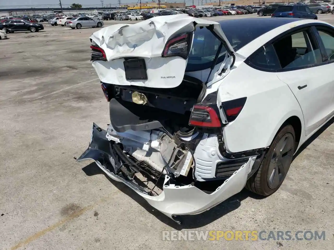 9 Photograph of a damaged car 5YJ3E1EB4MF099220 TESLA MODEL 3 2021