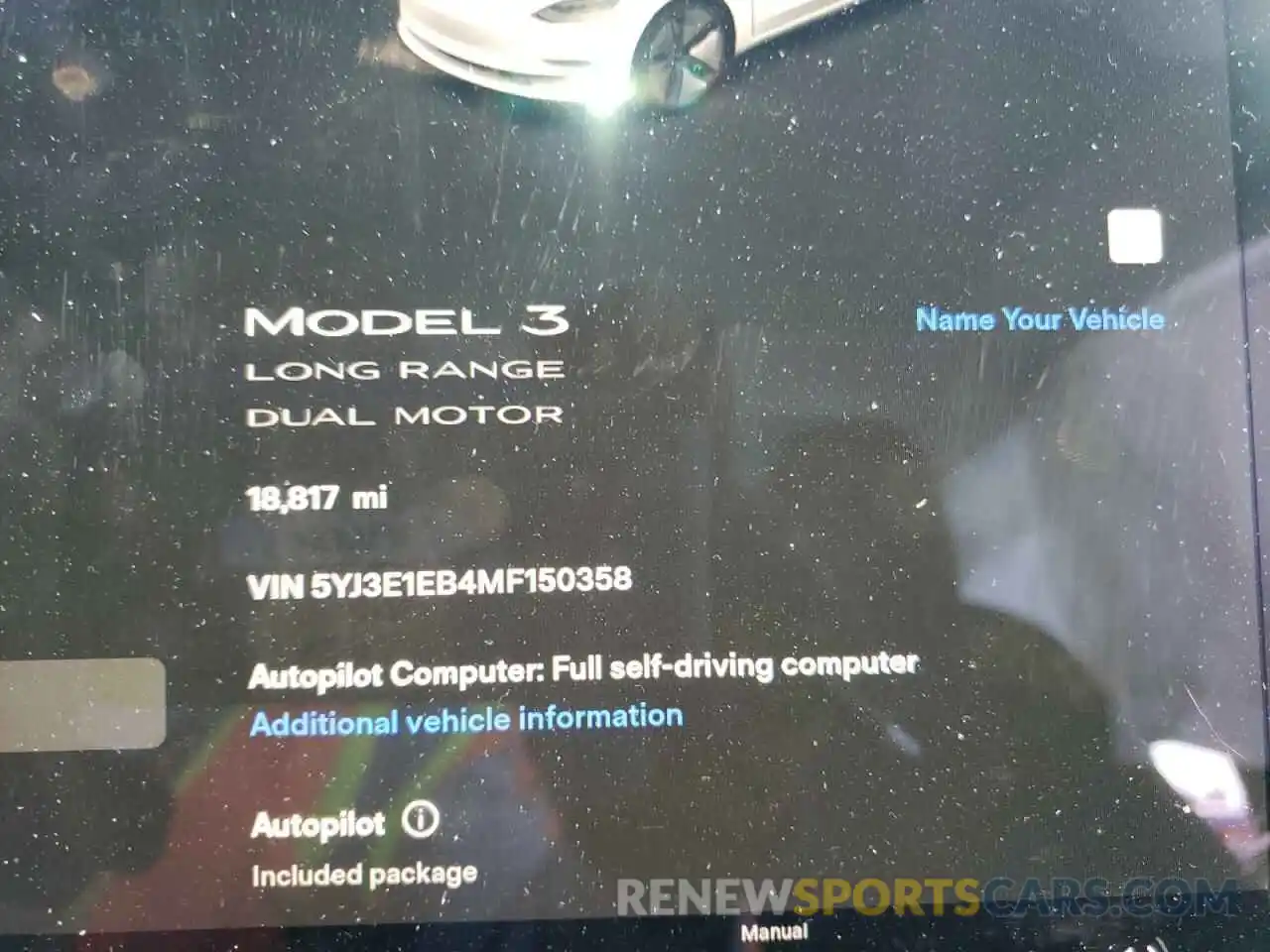 8 Photograph of a damaged car 5YJ3E1EB4MF150358 TESLA MODEL 3 2021