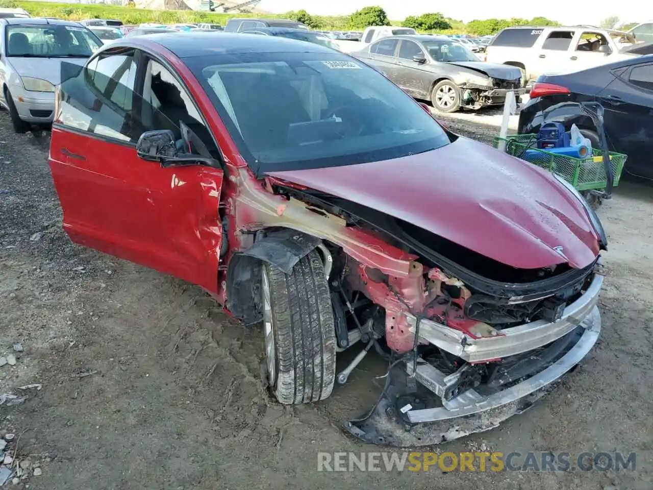 1 Photograph of a damaged car 5YJ3E1EB4MF849280 TESLA MODEL 3 2021